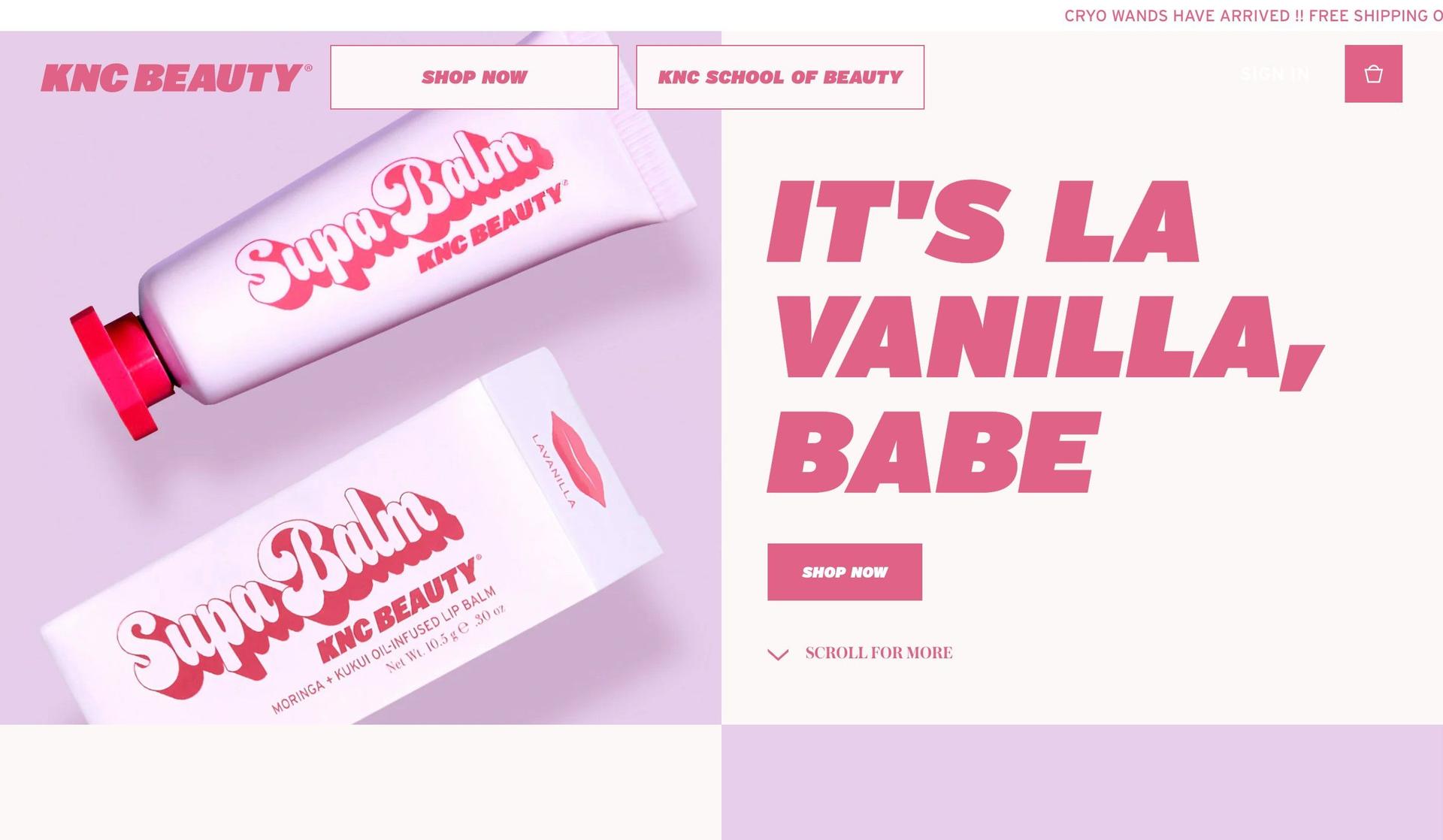 KNC Beauty-pink websites