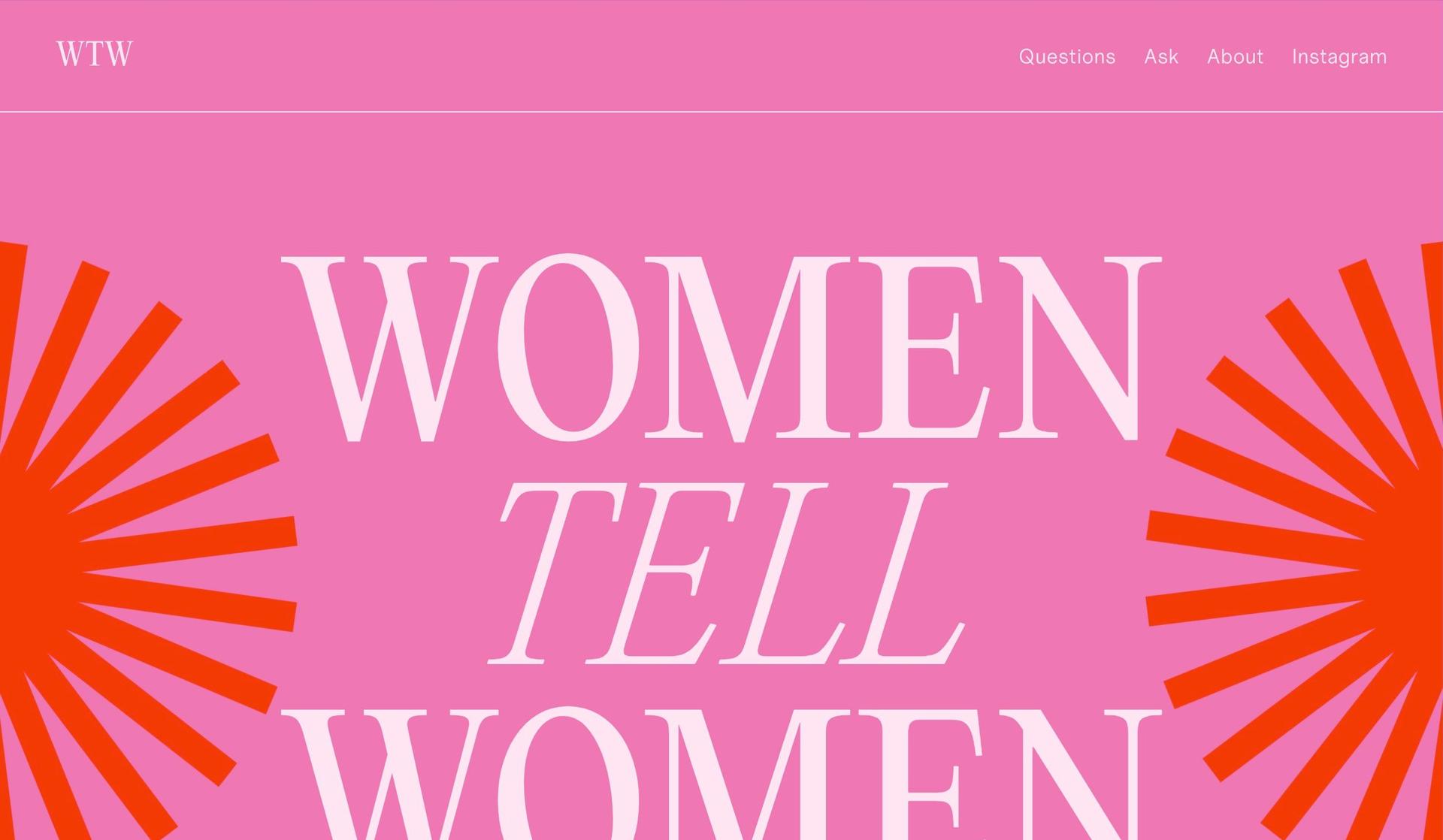 Women Tell Women-pink websites