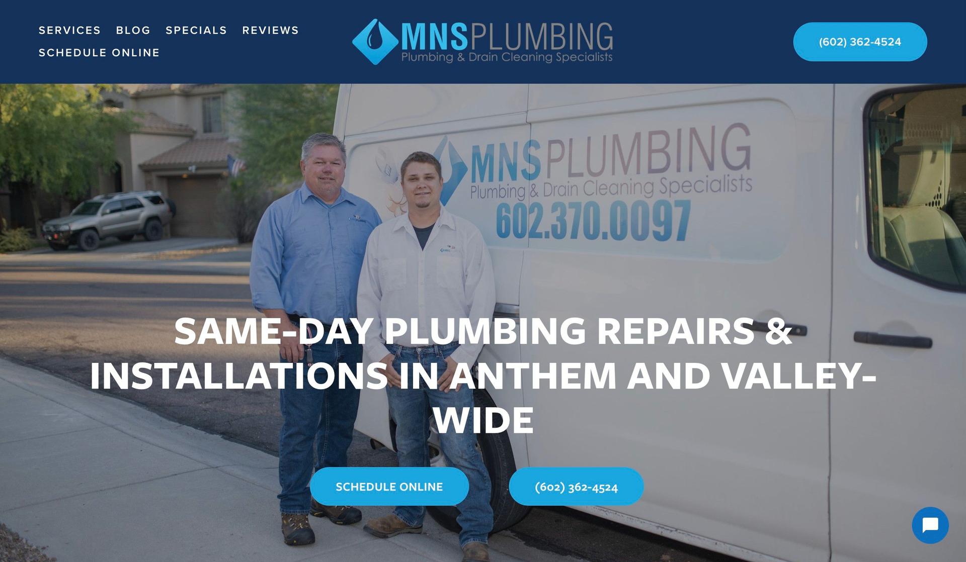 MNS Plumbing-plumbing websites