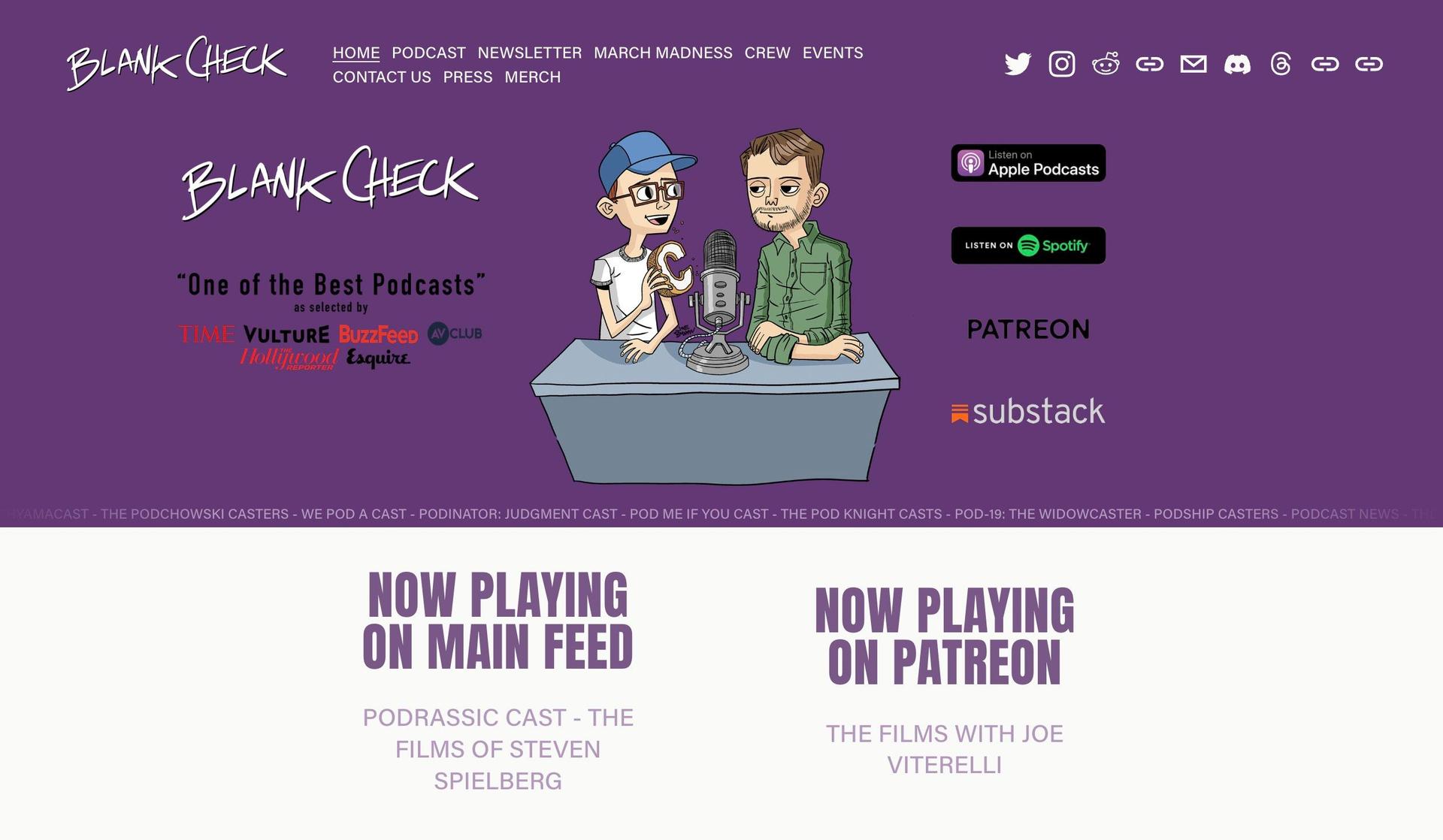 Blank Check Podcast-podcast websites