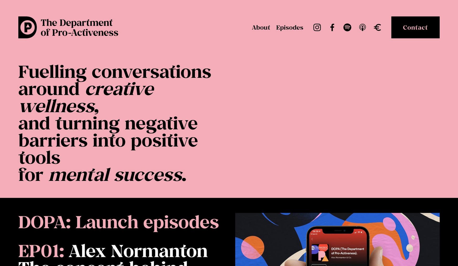 The Dopa-podcast websites