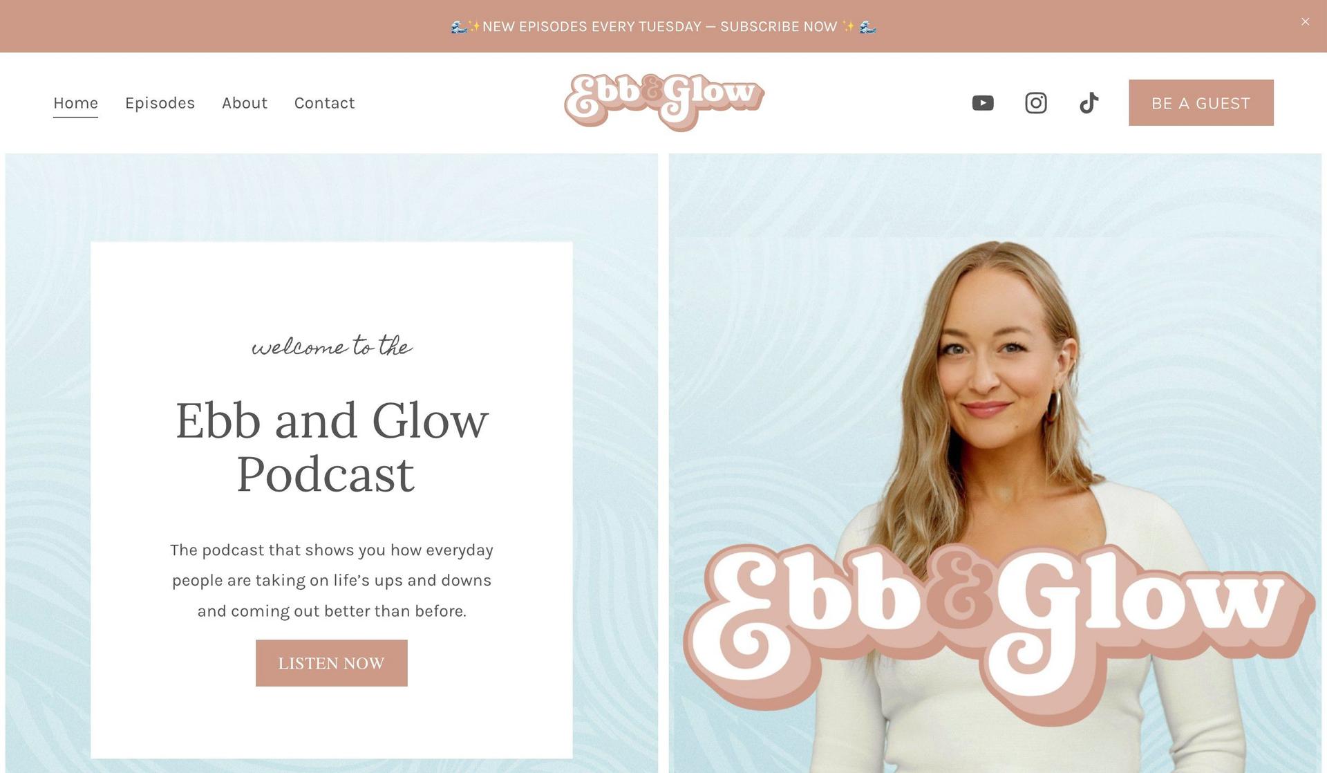 Ebb and Glow Podcast-podcast websites