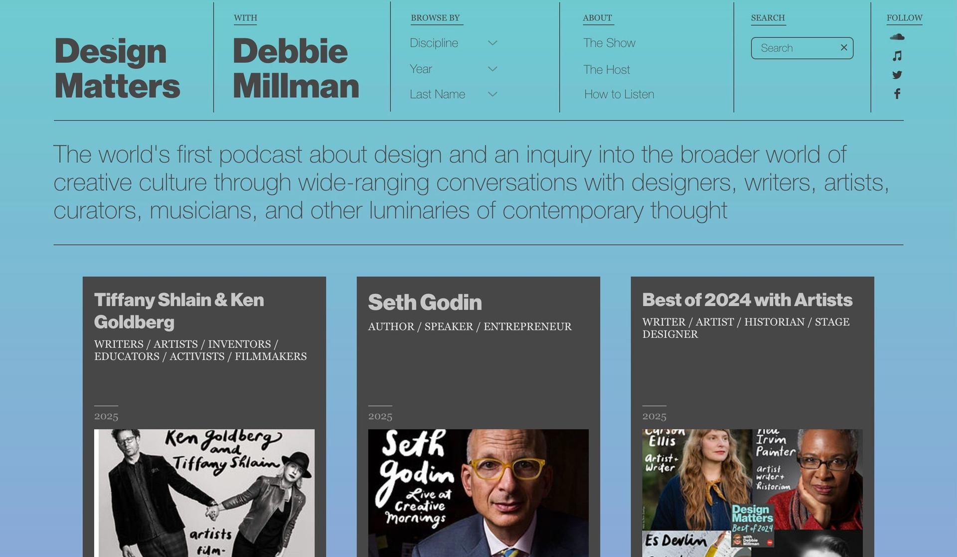 Design Matters Media-podcast websites