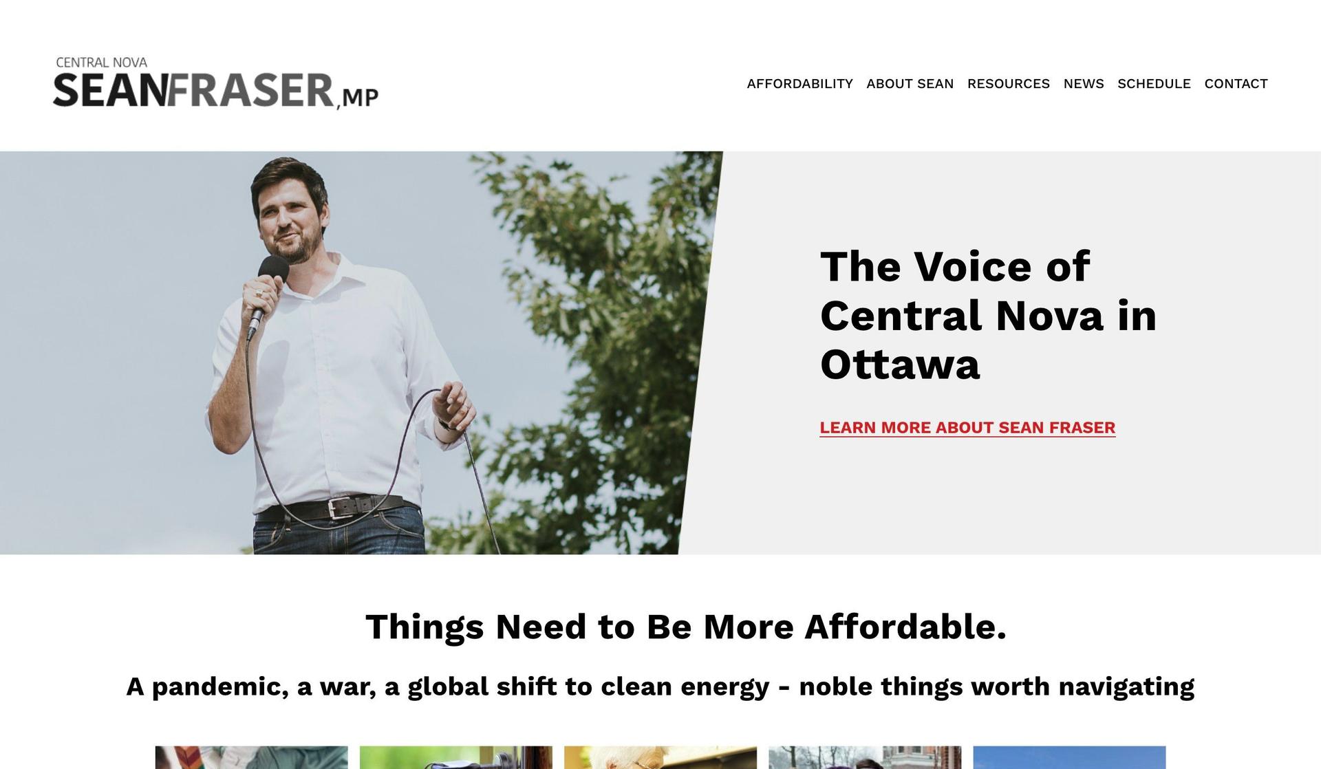 Sean Fraser MP-politician websites