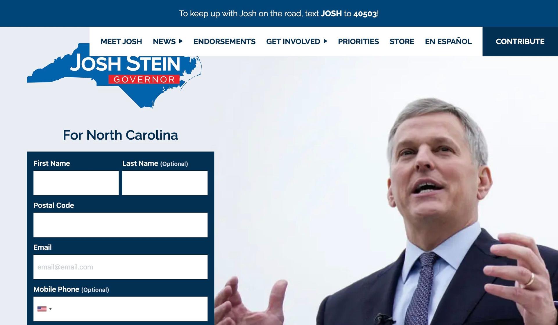 Josh Stein-politician websites