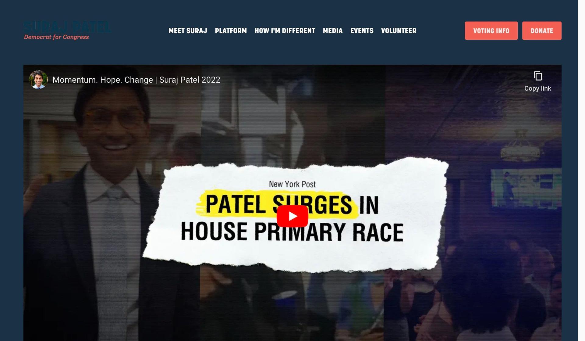 Suraj Patel-politician websites