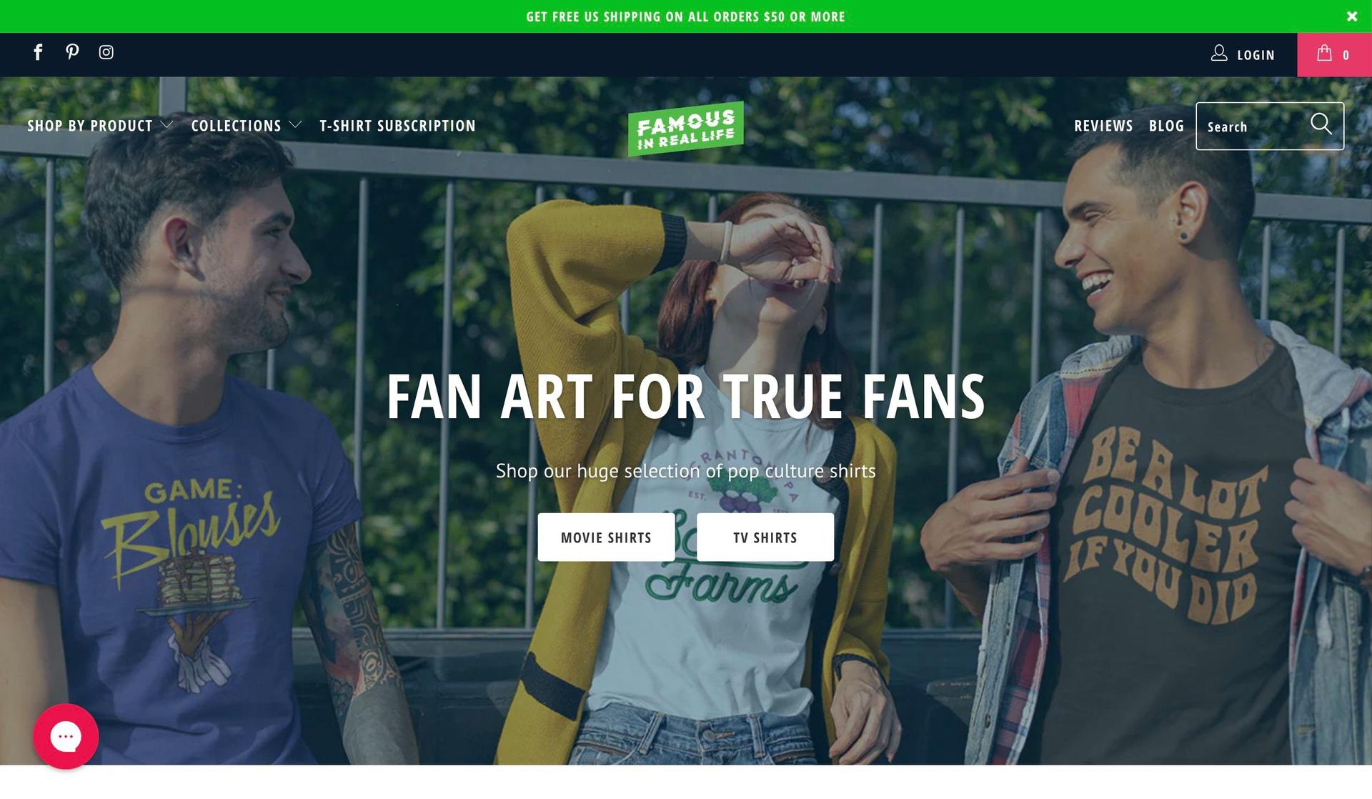 Famous In Real Life-print on demand stores