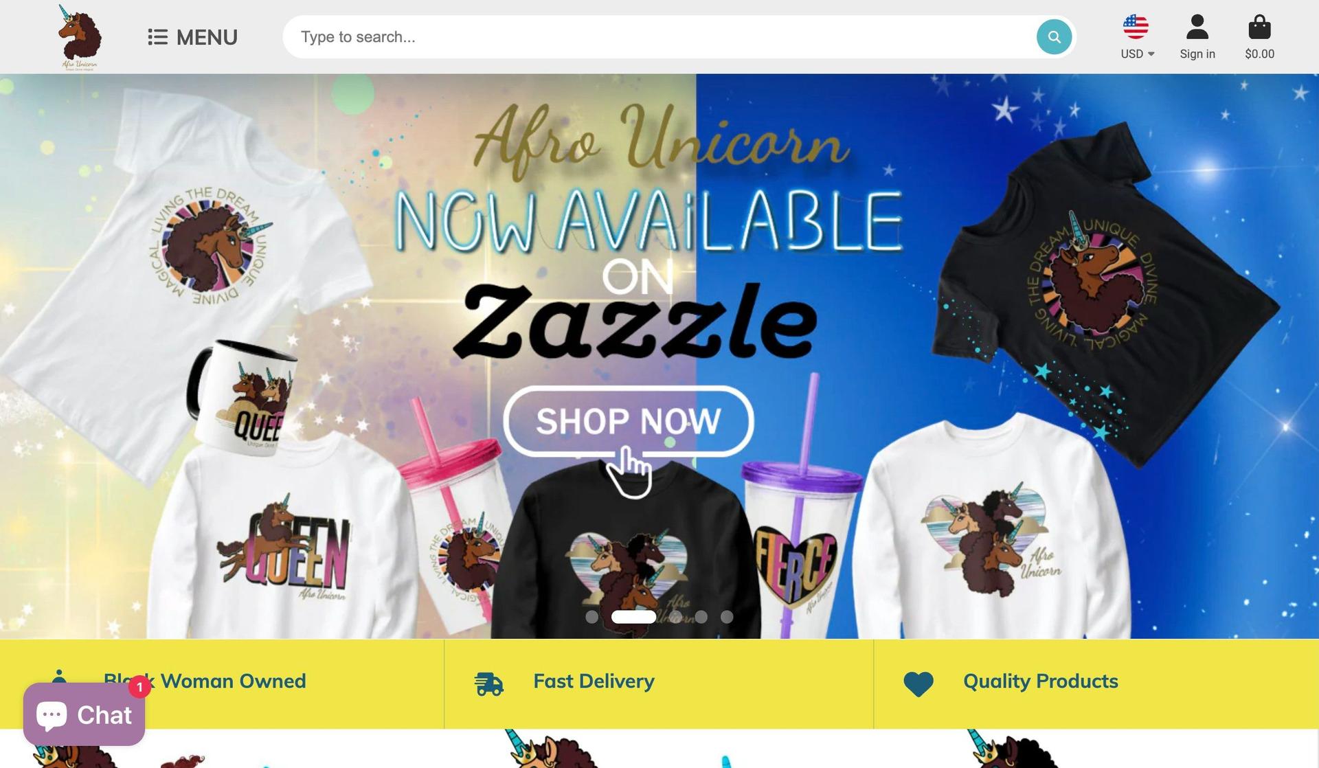 Afro Unicorns-print on demand stores
