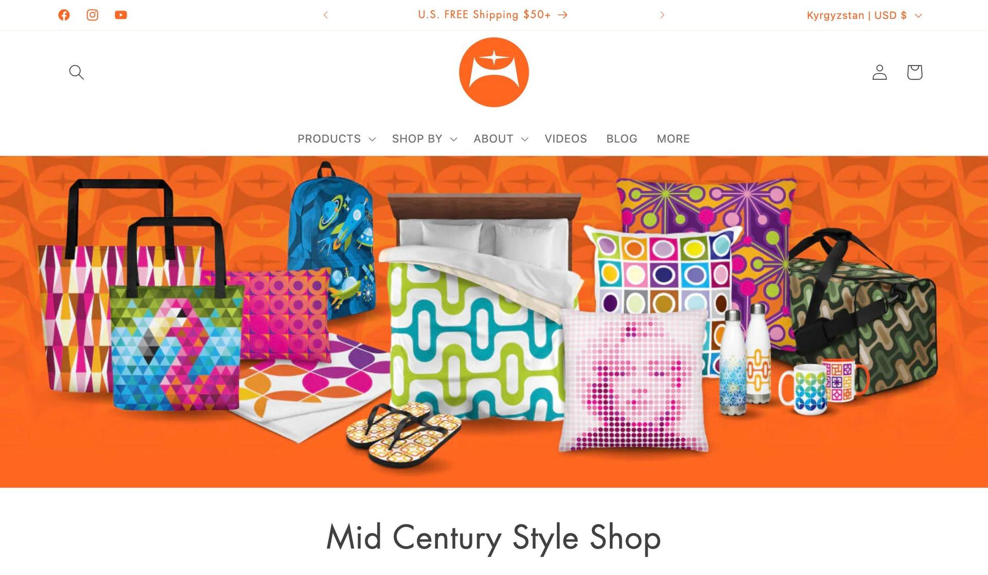 Midcentury Style-print on demand stores