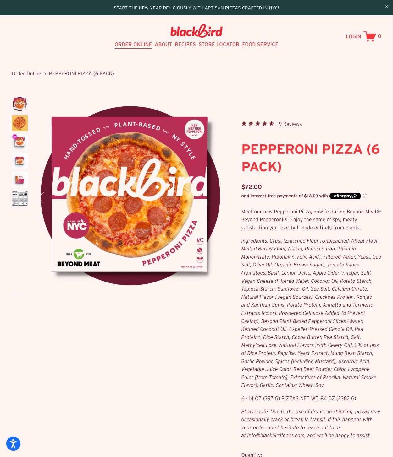 Blackbird Foods-product page examples