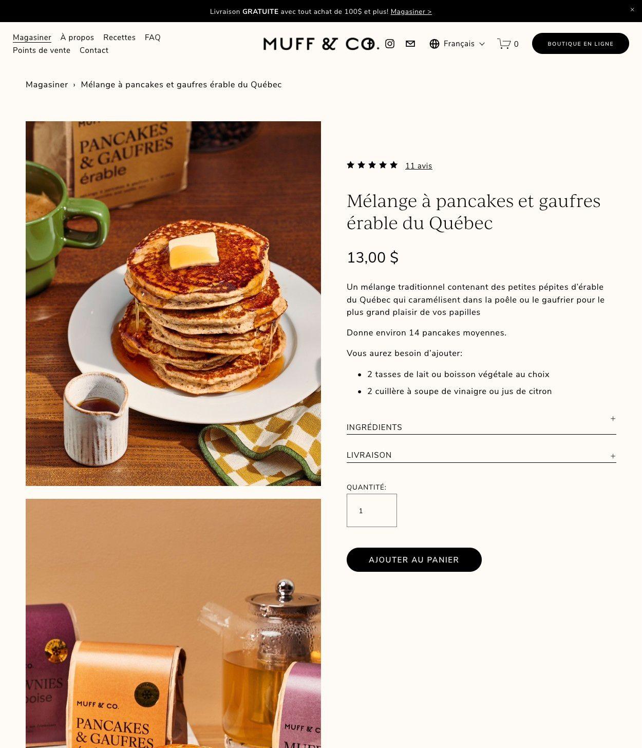 Muff-product page examples