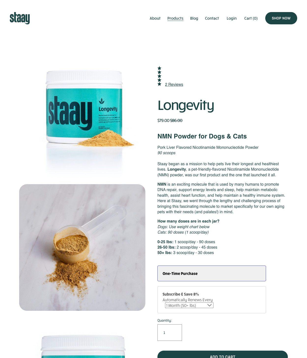 Staay-product page examples