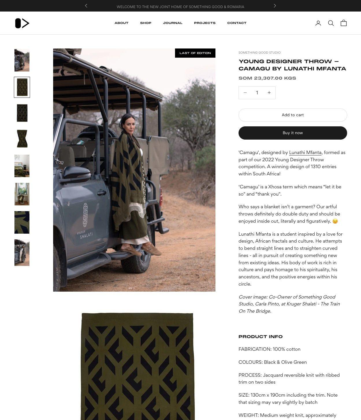Something Good Studio-product page examples