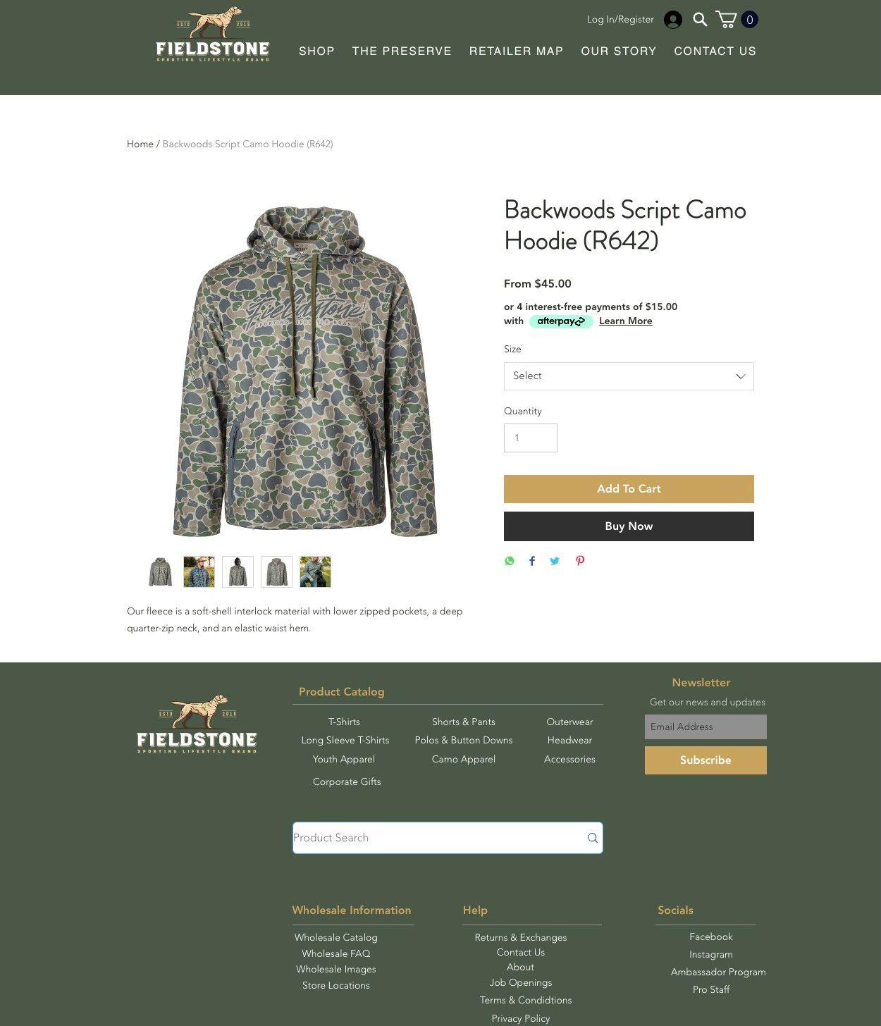 Fieldstone Outdoors-product page examples