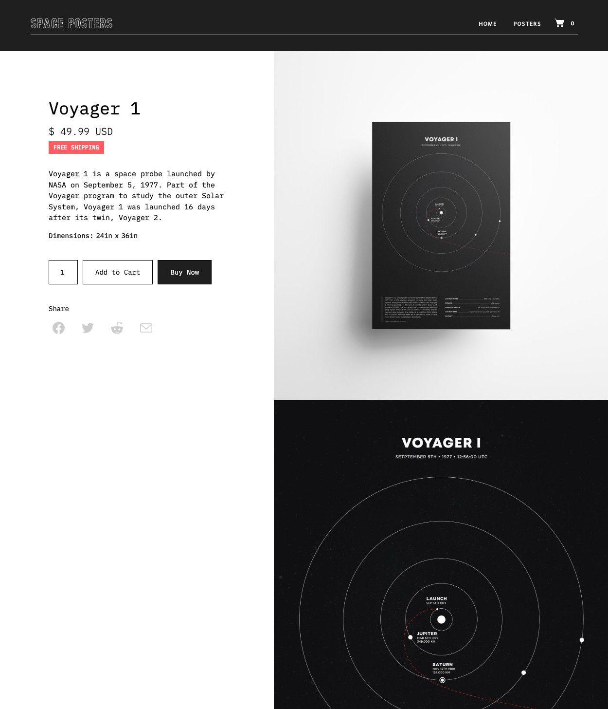 Space Posters-product page examples