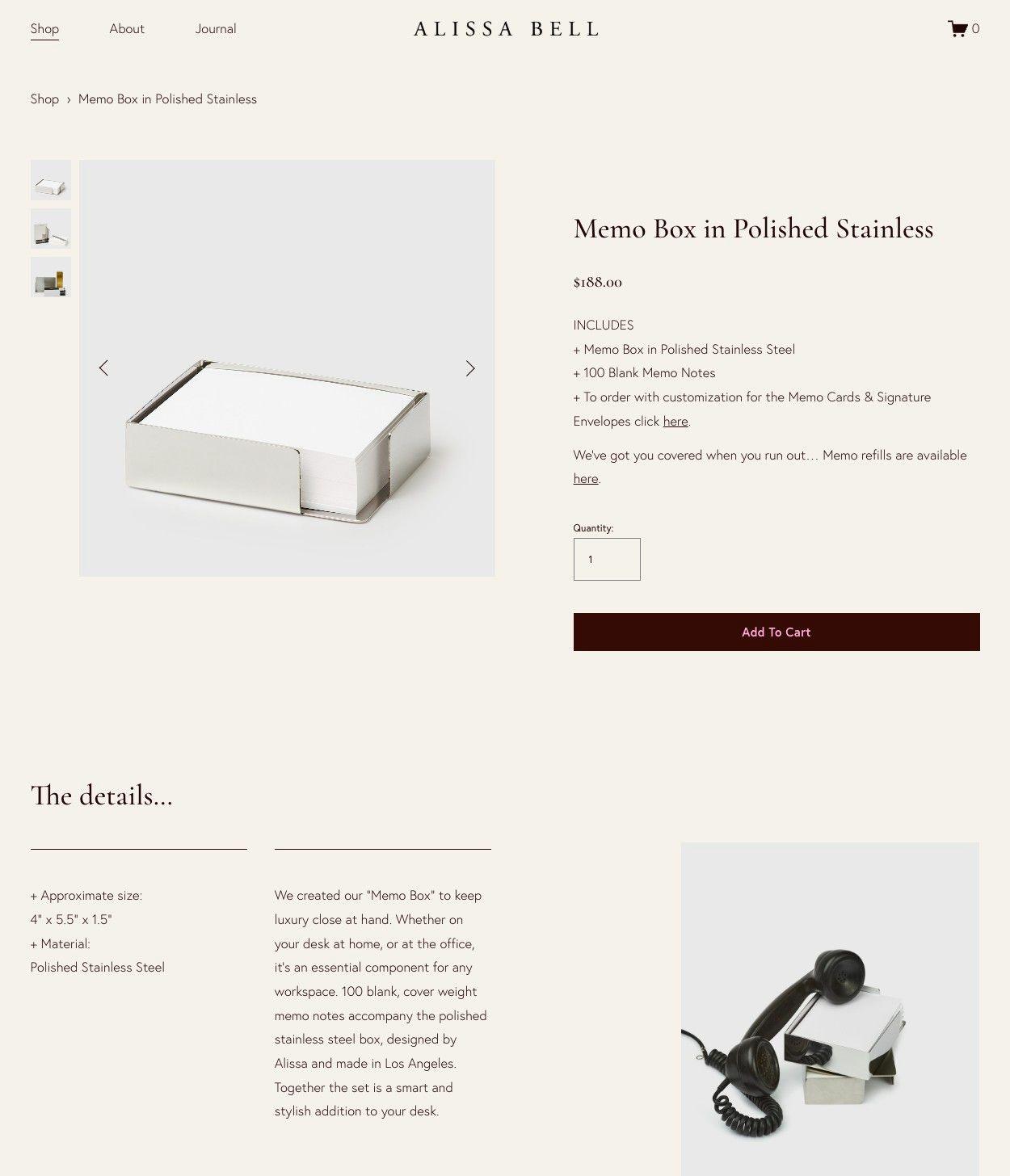 Alissa Bell-product page examples
