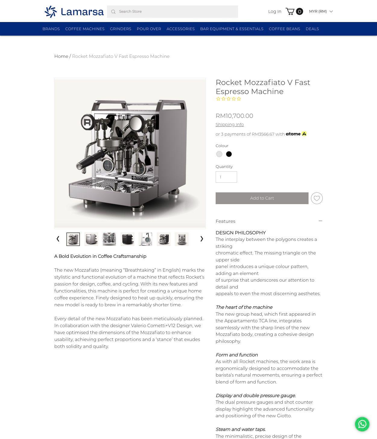 La Marzocco Coffee-product page examples