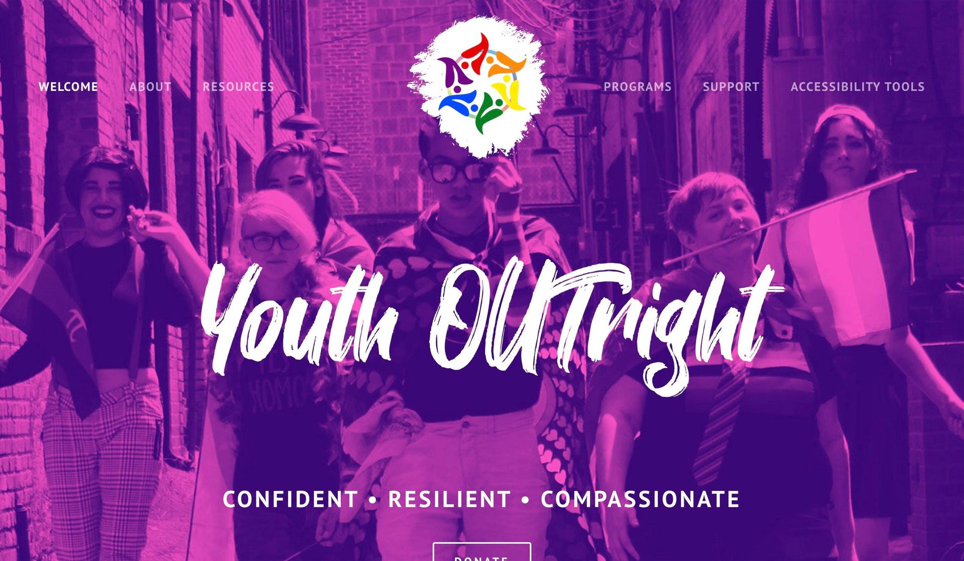 Youth Outright-squarespace nonprofit websites