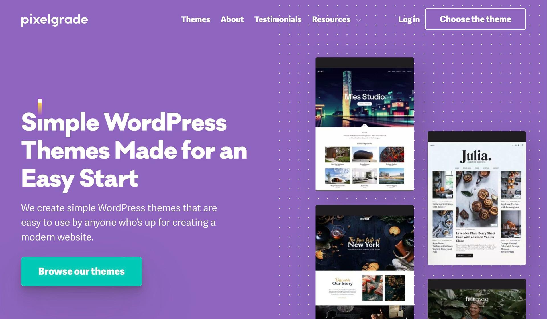 Pixelgrade-purple websites