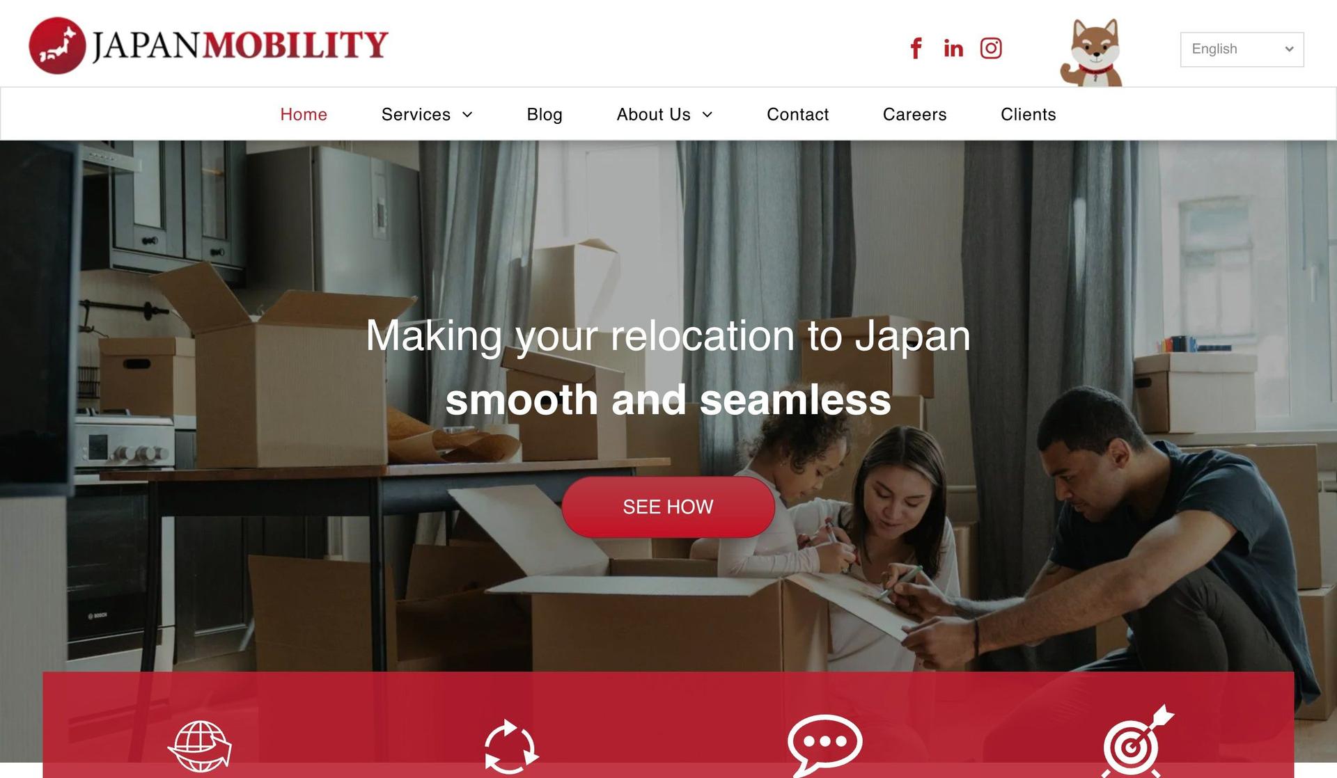 Japan Mobility-homepage design examples