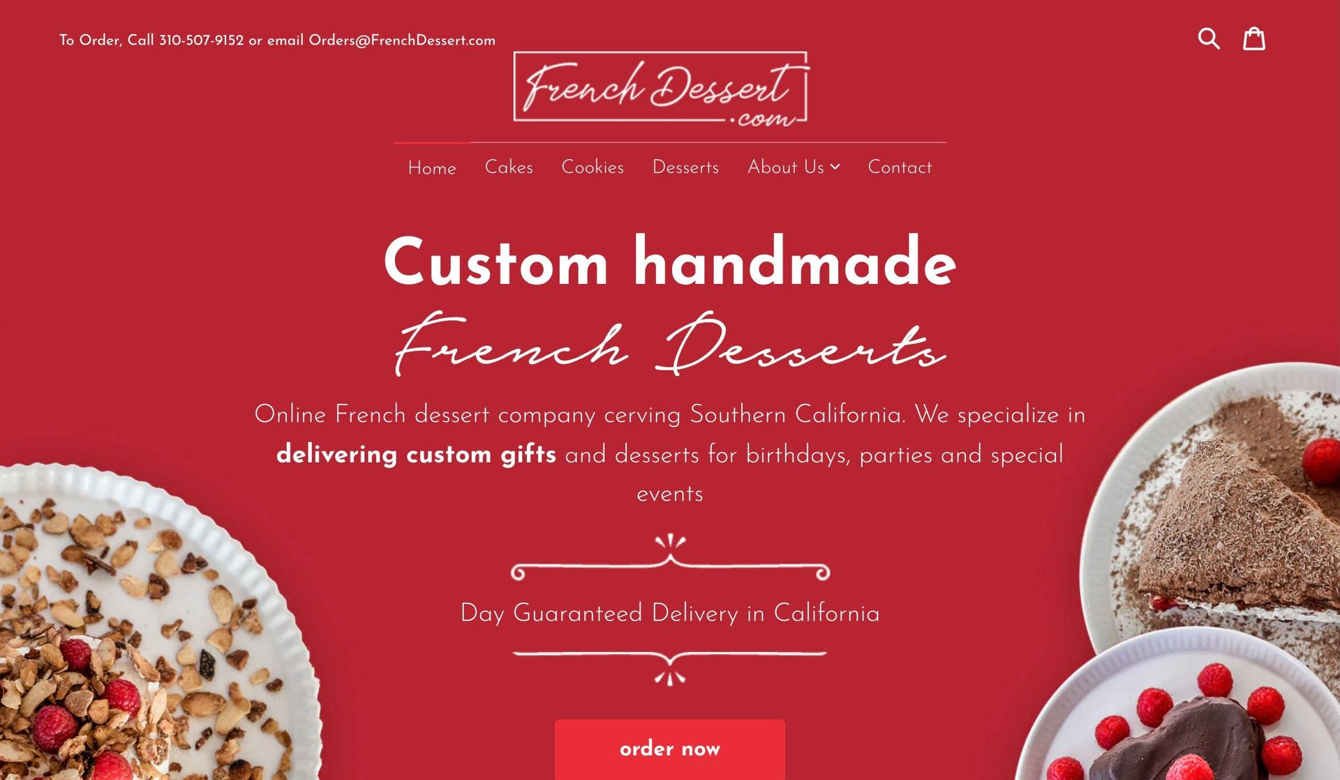 French Dessert-maroon websites