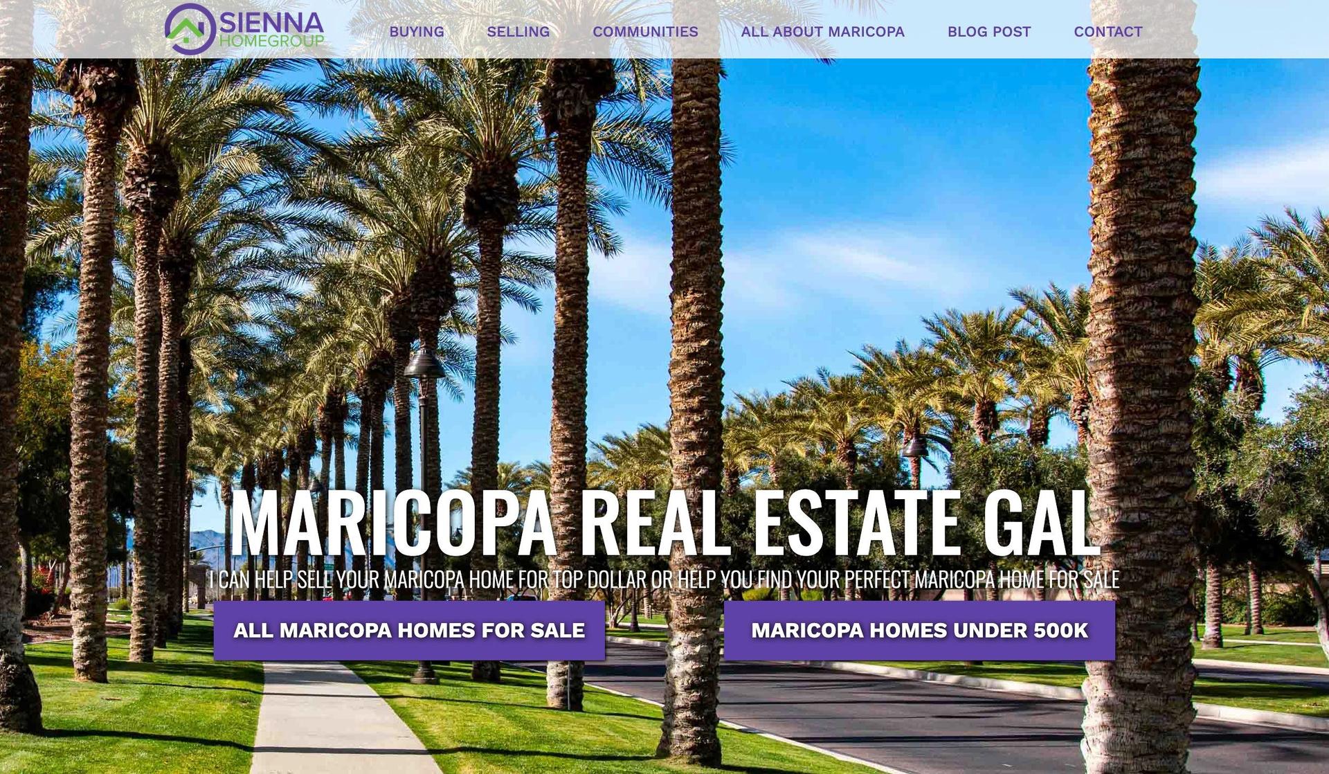Maricopa Amy-real estate agent websites