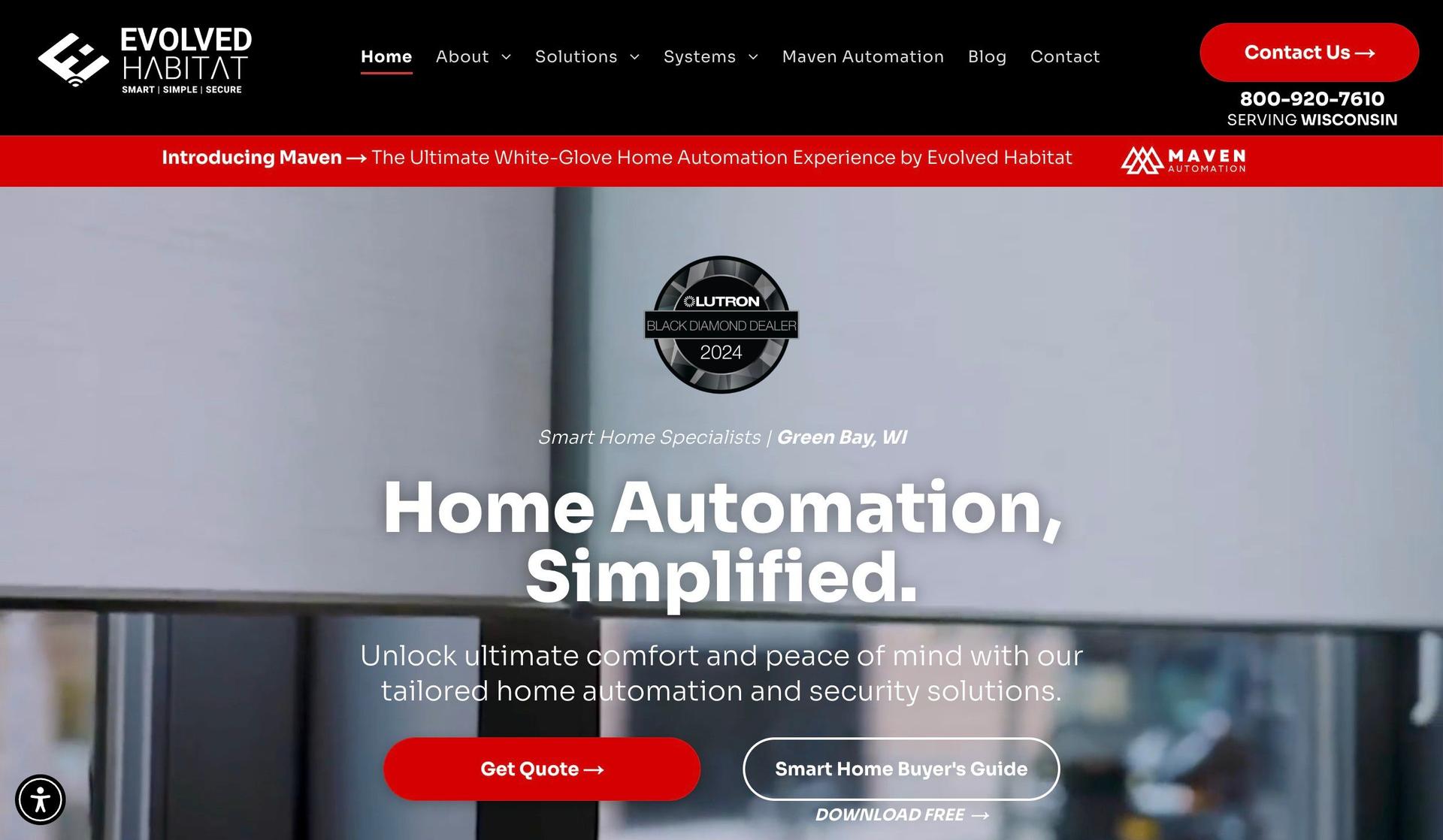 Evolved Habitat-black and red websites