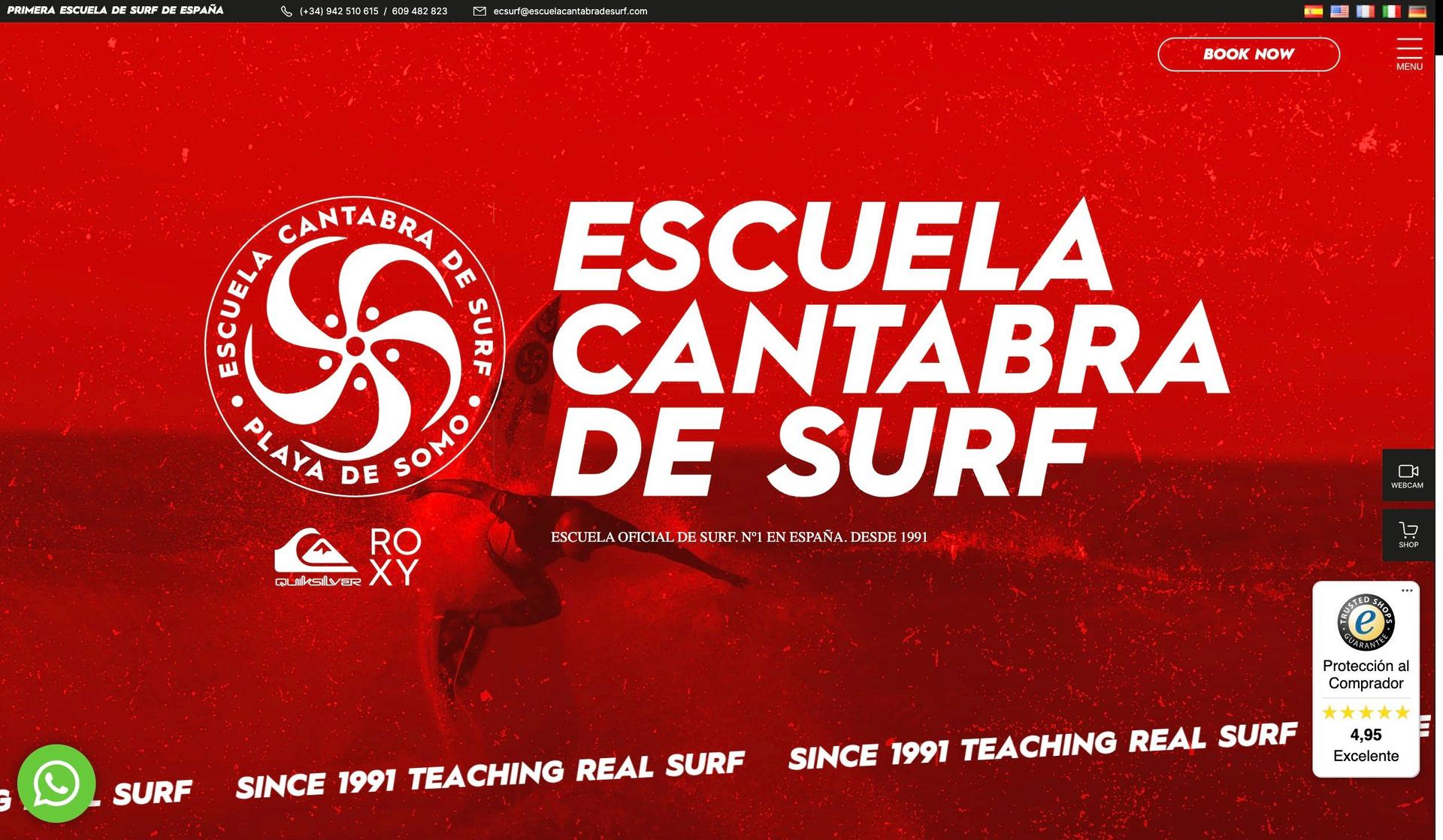 Escuela Cantabra de Surf-red websites