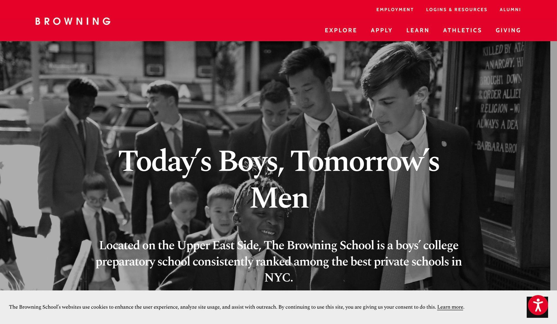 Browning School-school website designs