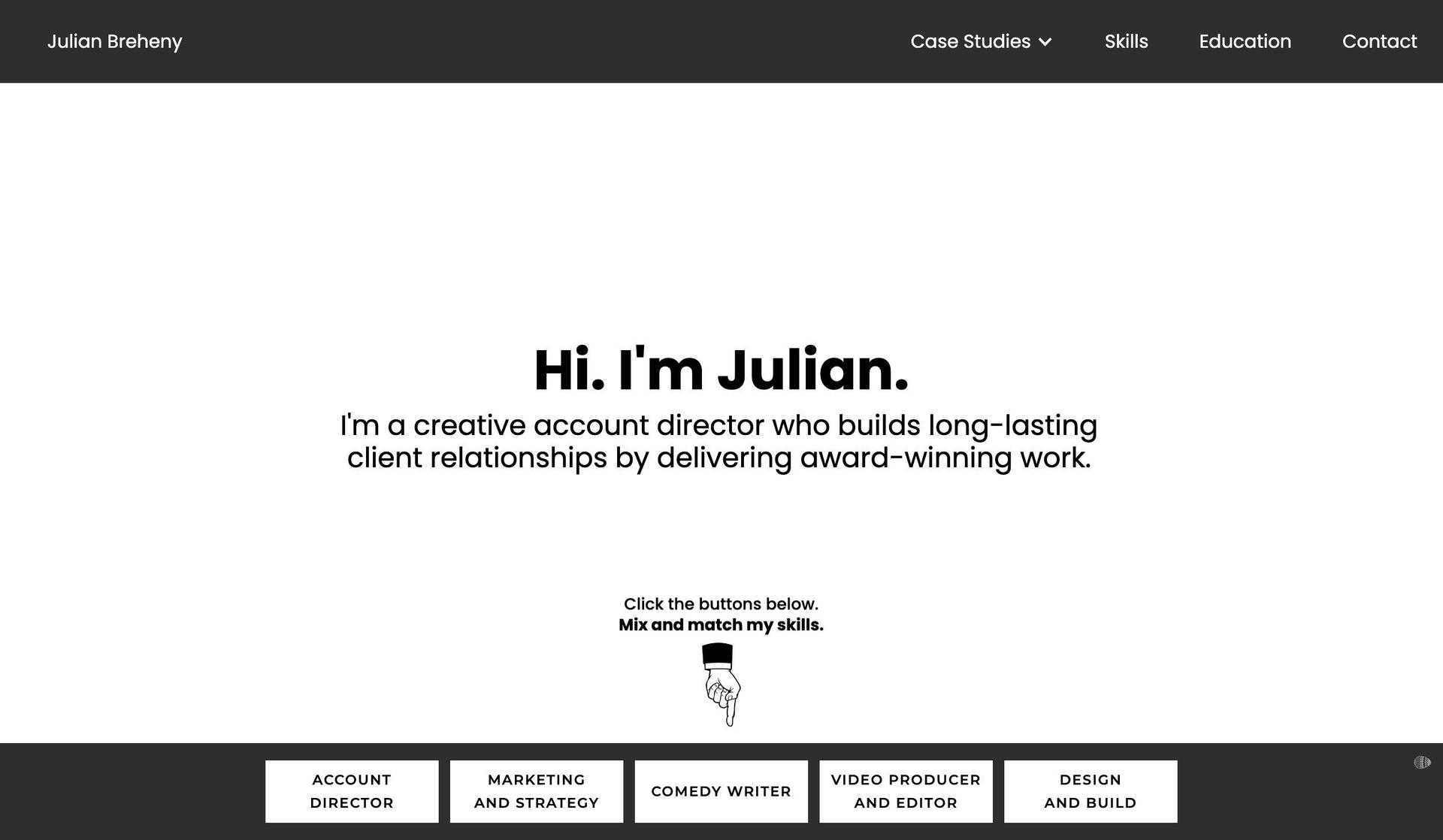 Hi I'm Julian-resume website examples