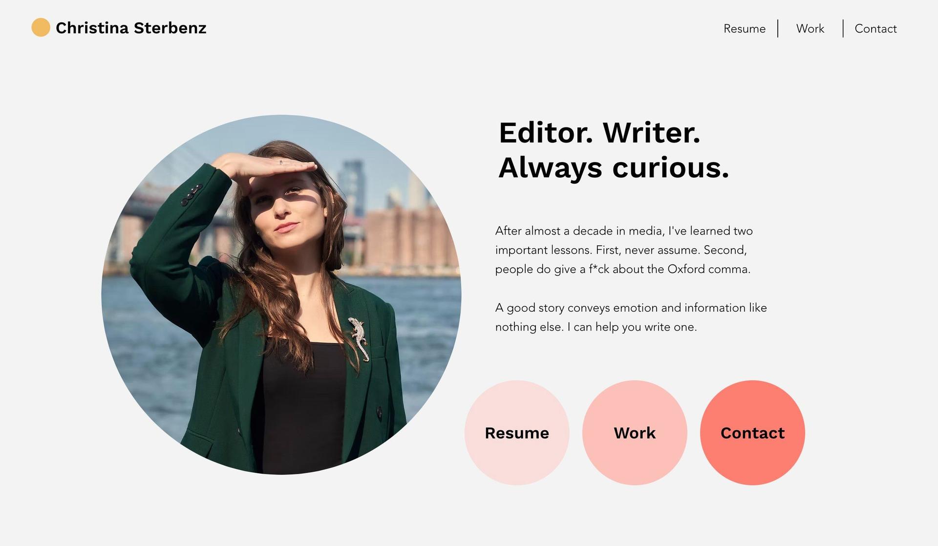 Christina Sterbenz-resume website examples