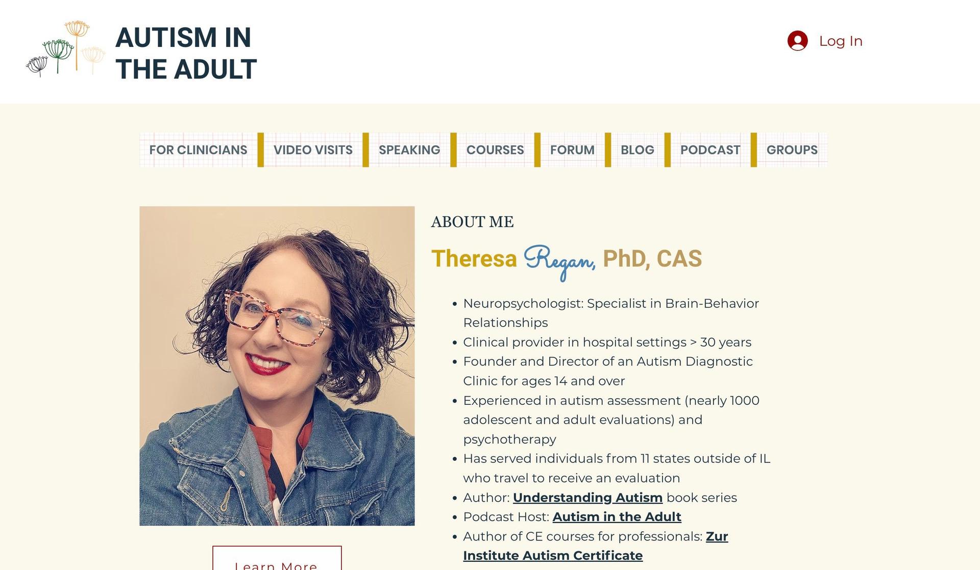 Adult and Geriatric Autism-resume website examples