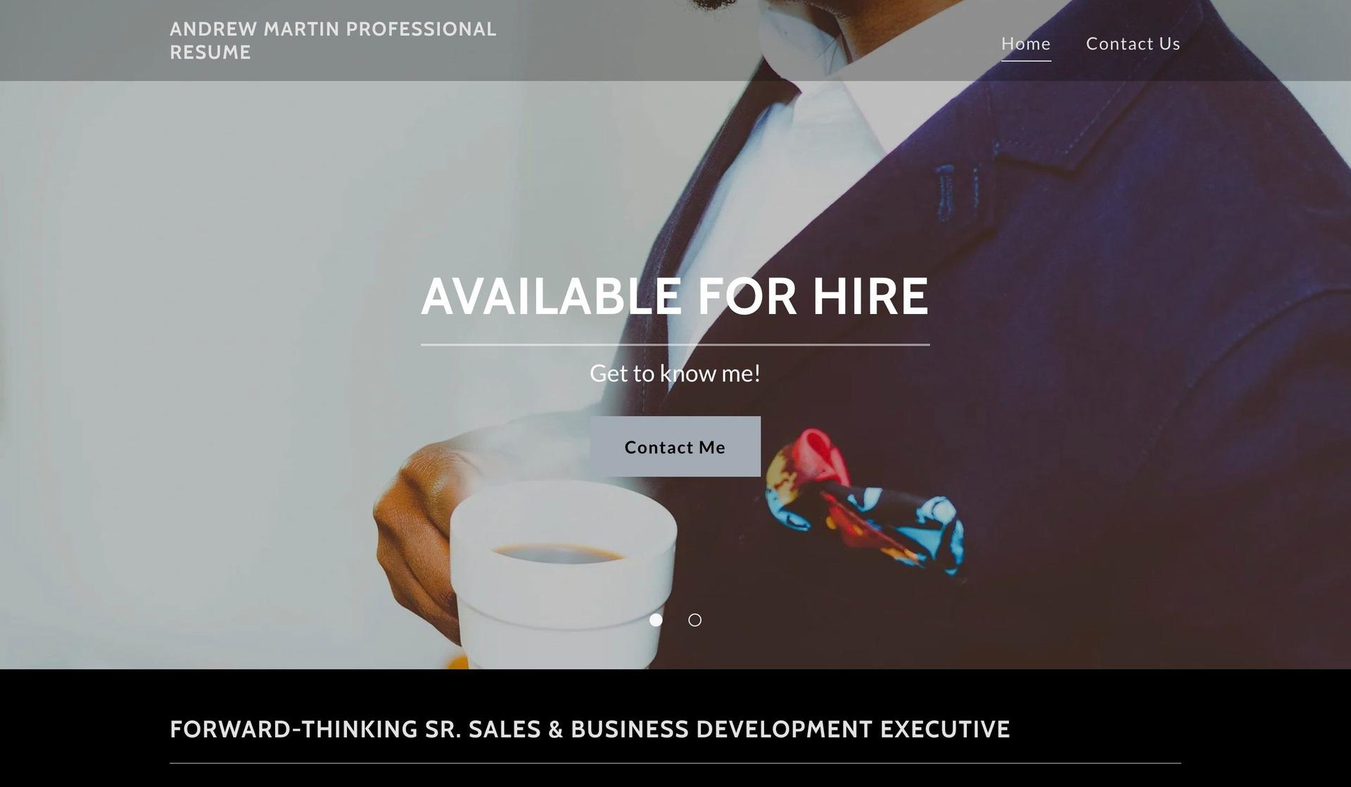 Andrew I Martin-resume website examples