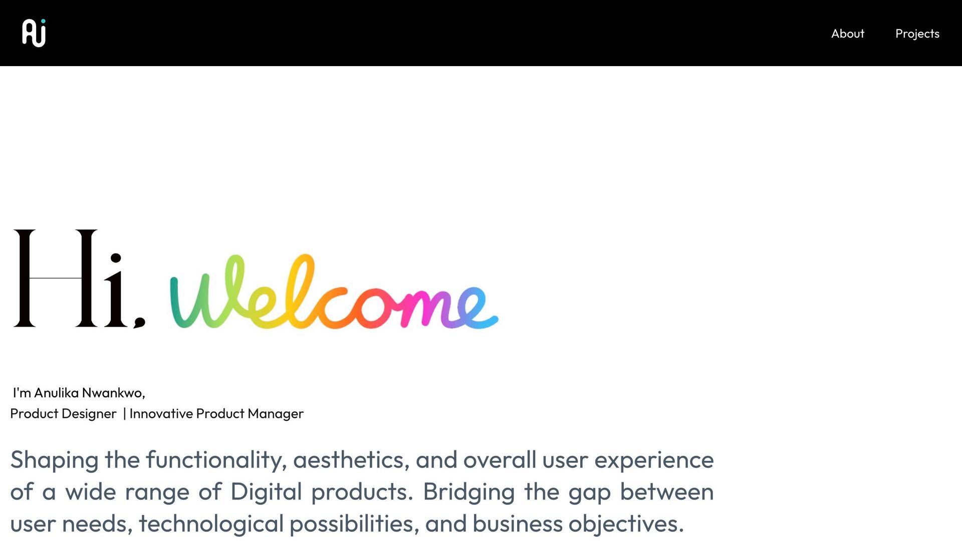 Anulika Joy-resume website examples