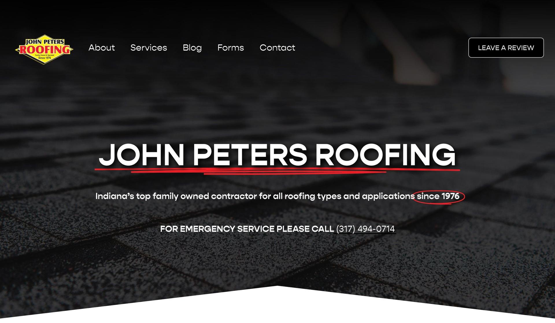 John Peters Roofing-roofing websites