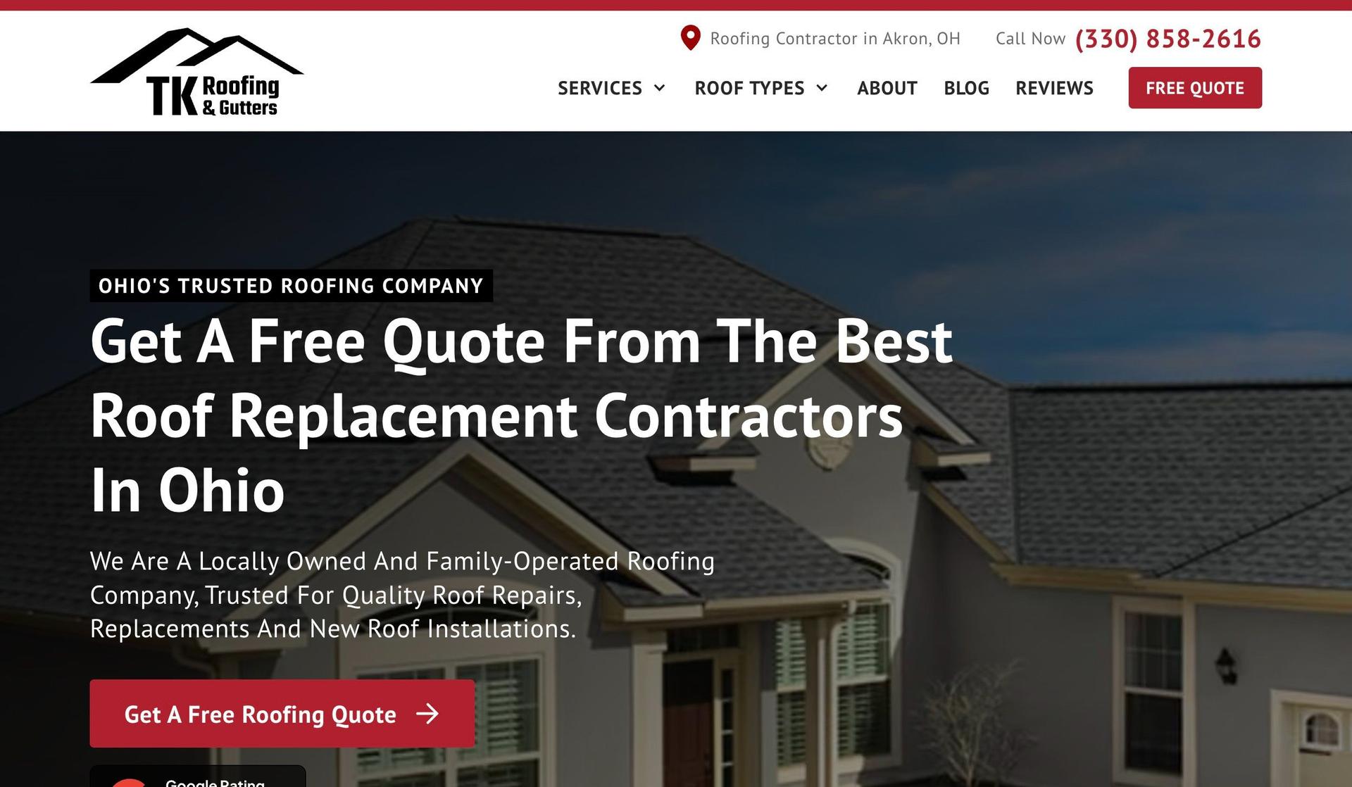 TK Roofing and Gutters-roofing websites