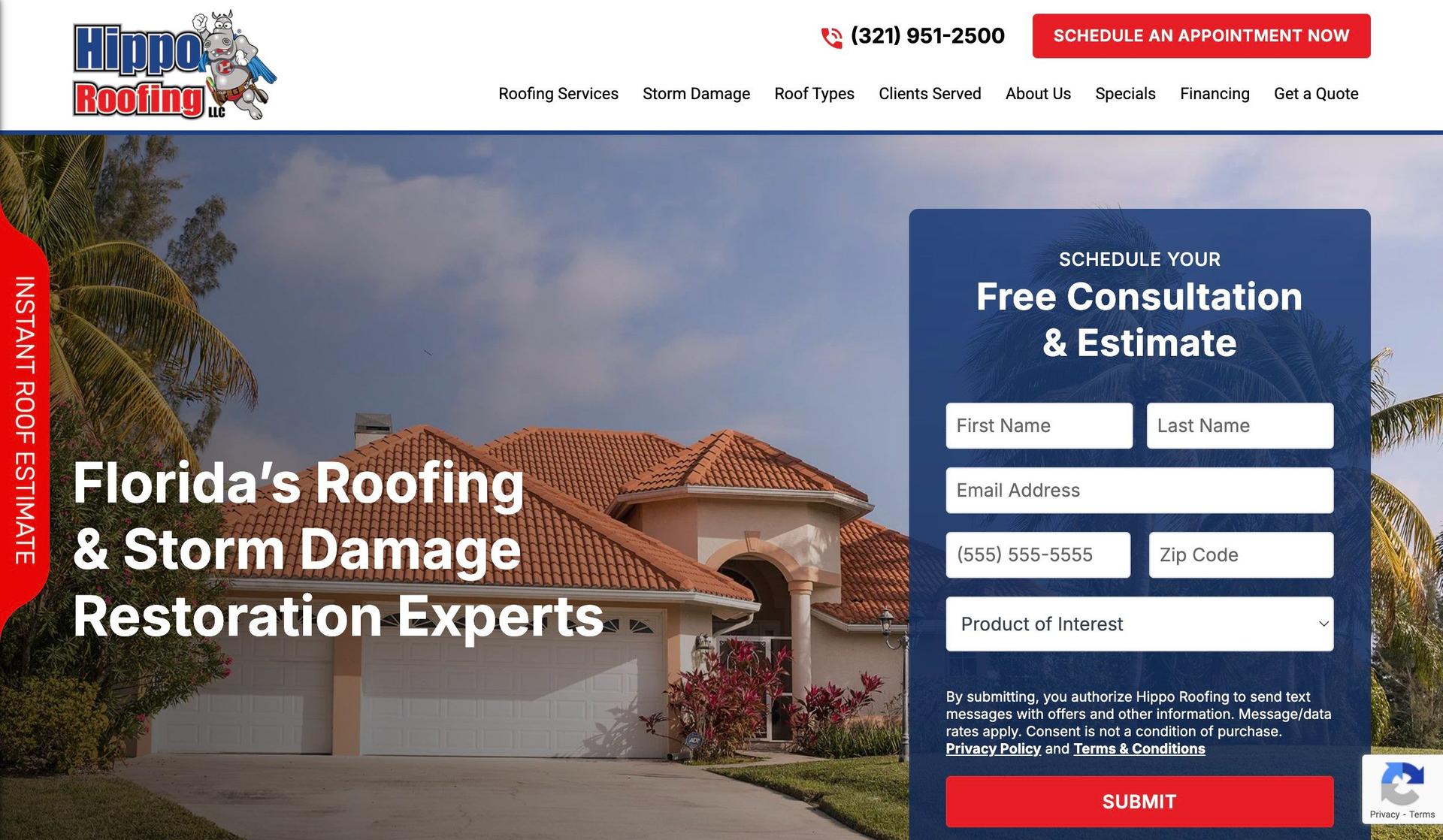 Hippo Roof-roofing websites