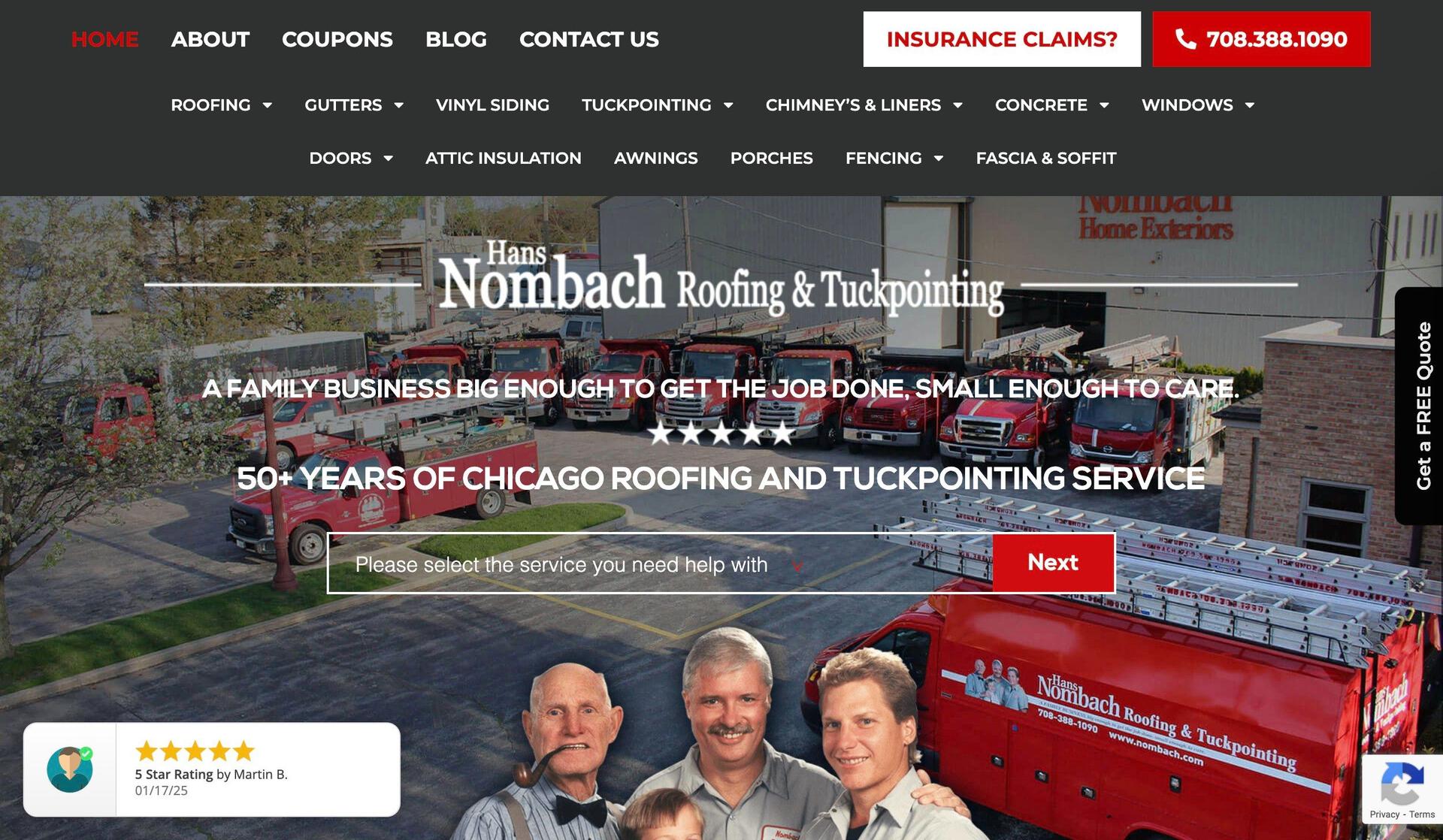 Nombach Roofing-roofing websites