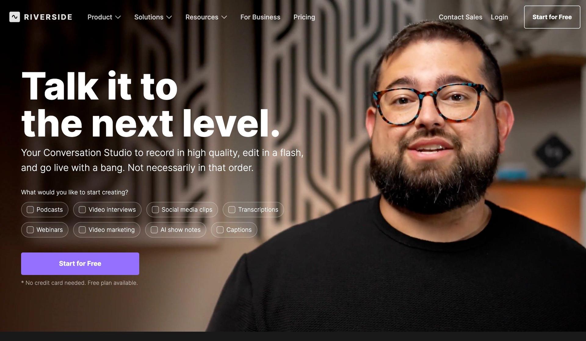 Riverside.fm-saas website examples