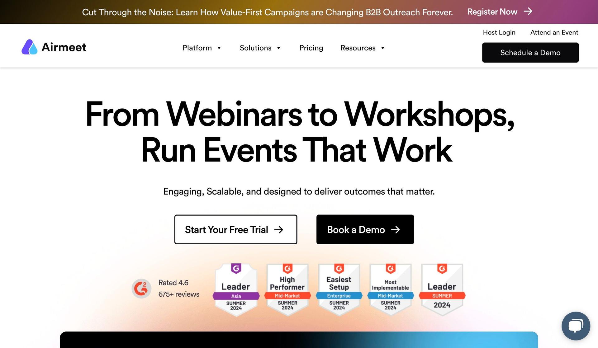 Airmeet-saas website examples