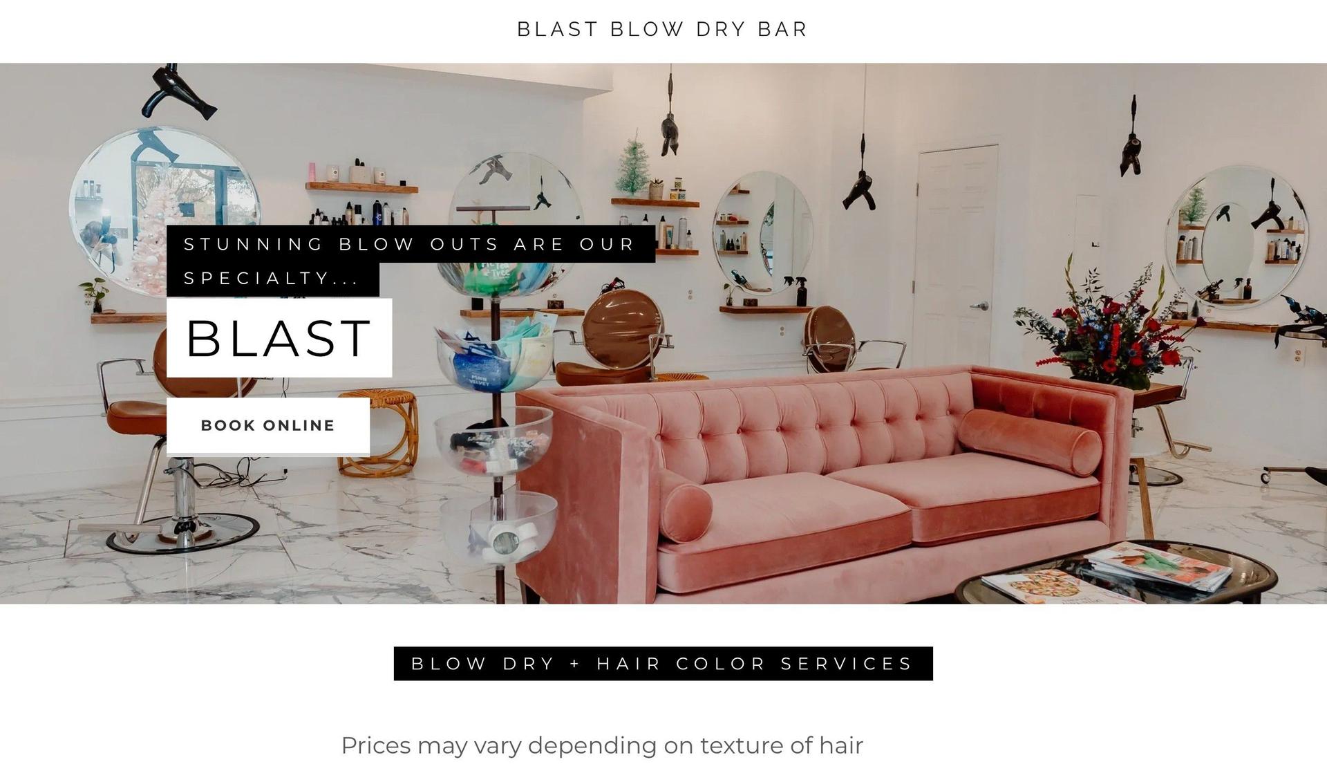 Blast Blow Dry-beauty salon websites