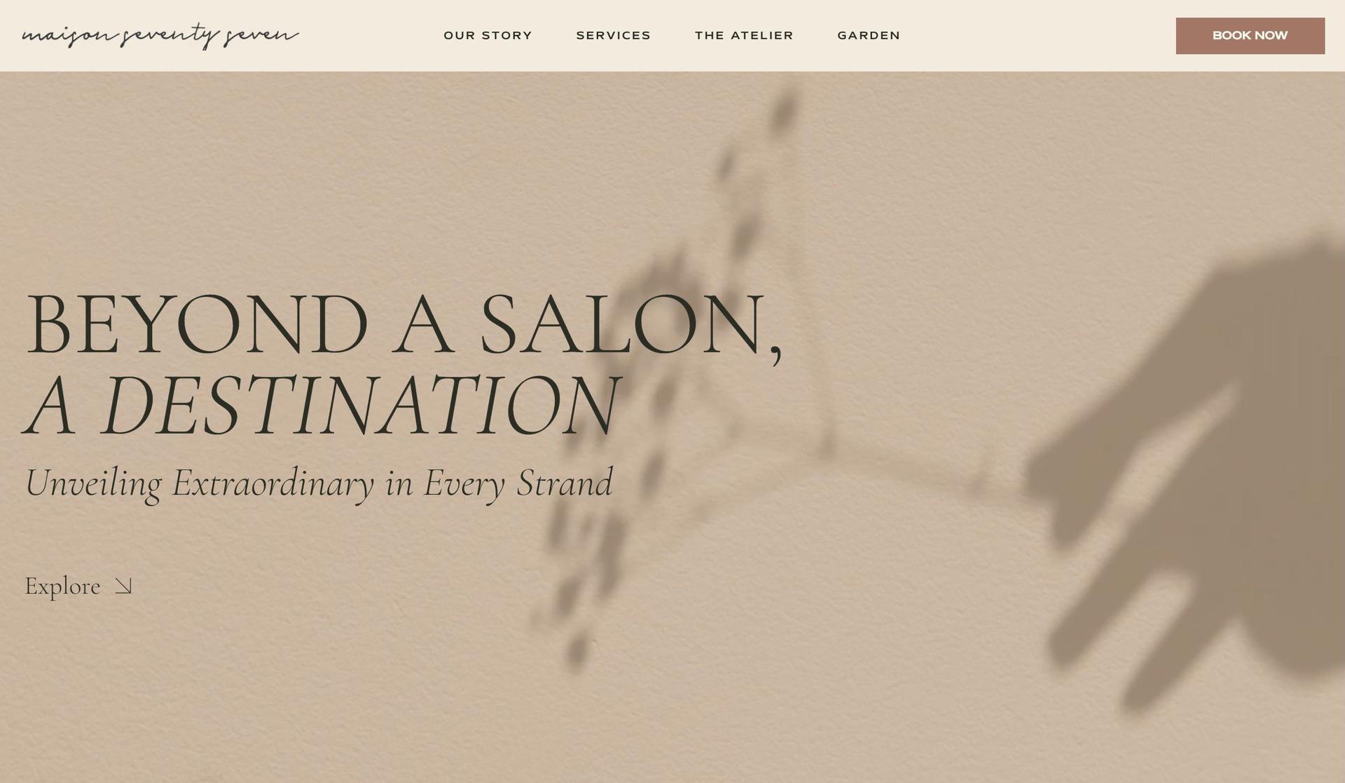 Maison Seventy Seven-beauty salon websites