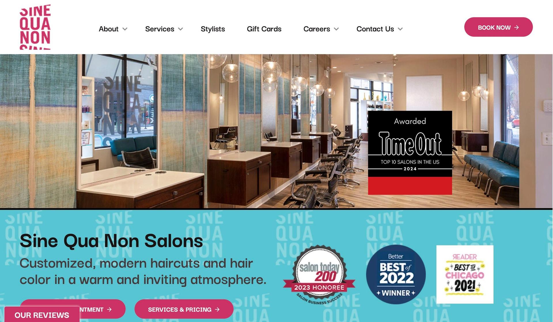 Sine Qua Non Salons-beauty salon websites