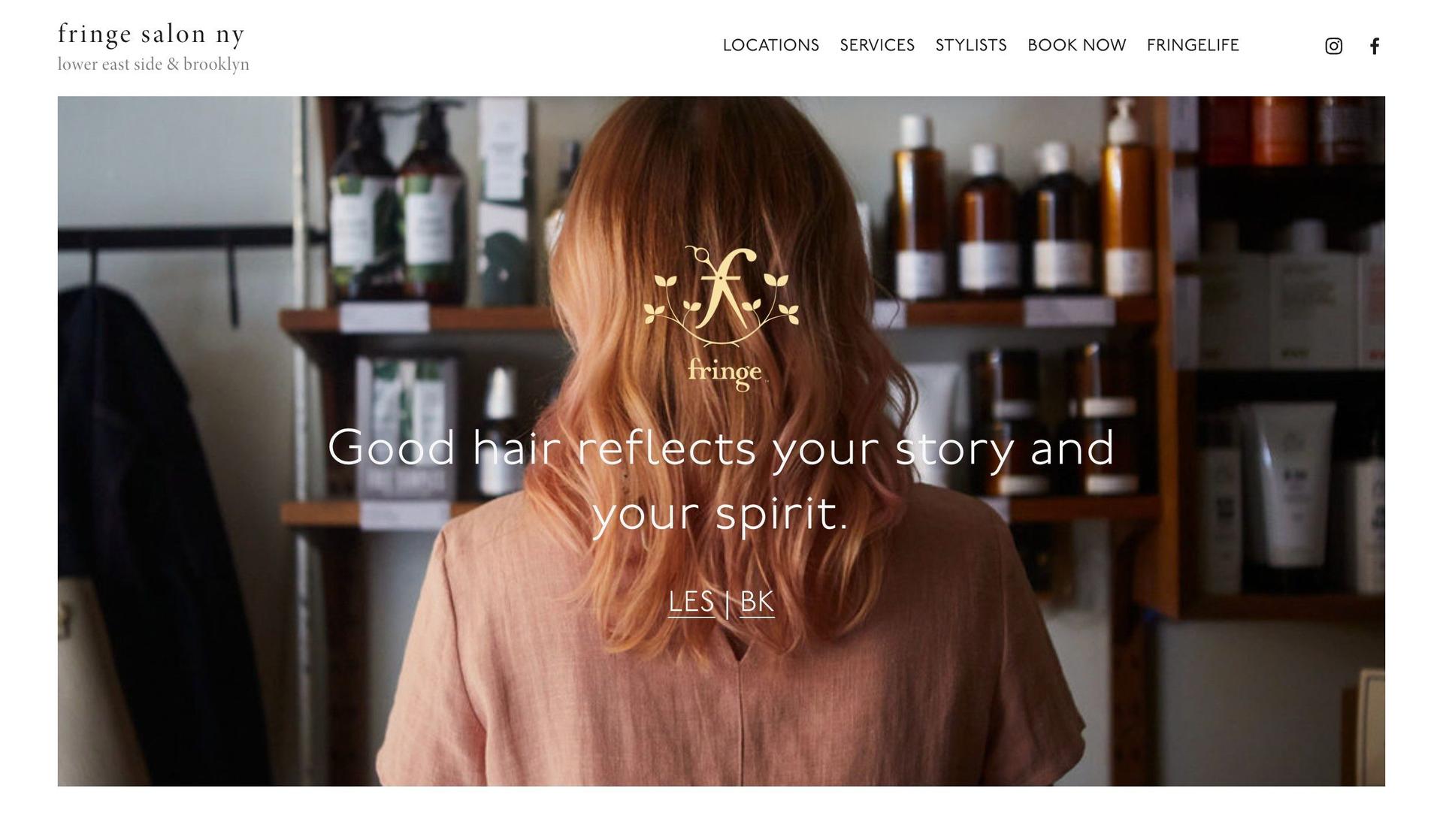 Fringe NY-beauty salon websites