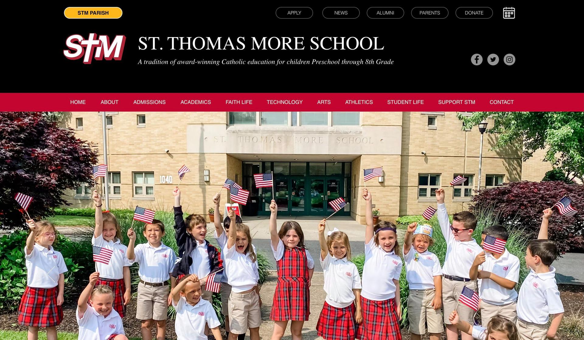 St. Thomas More School-school website designs