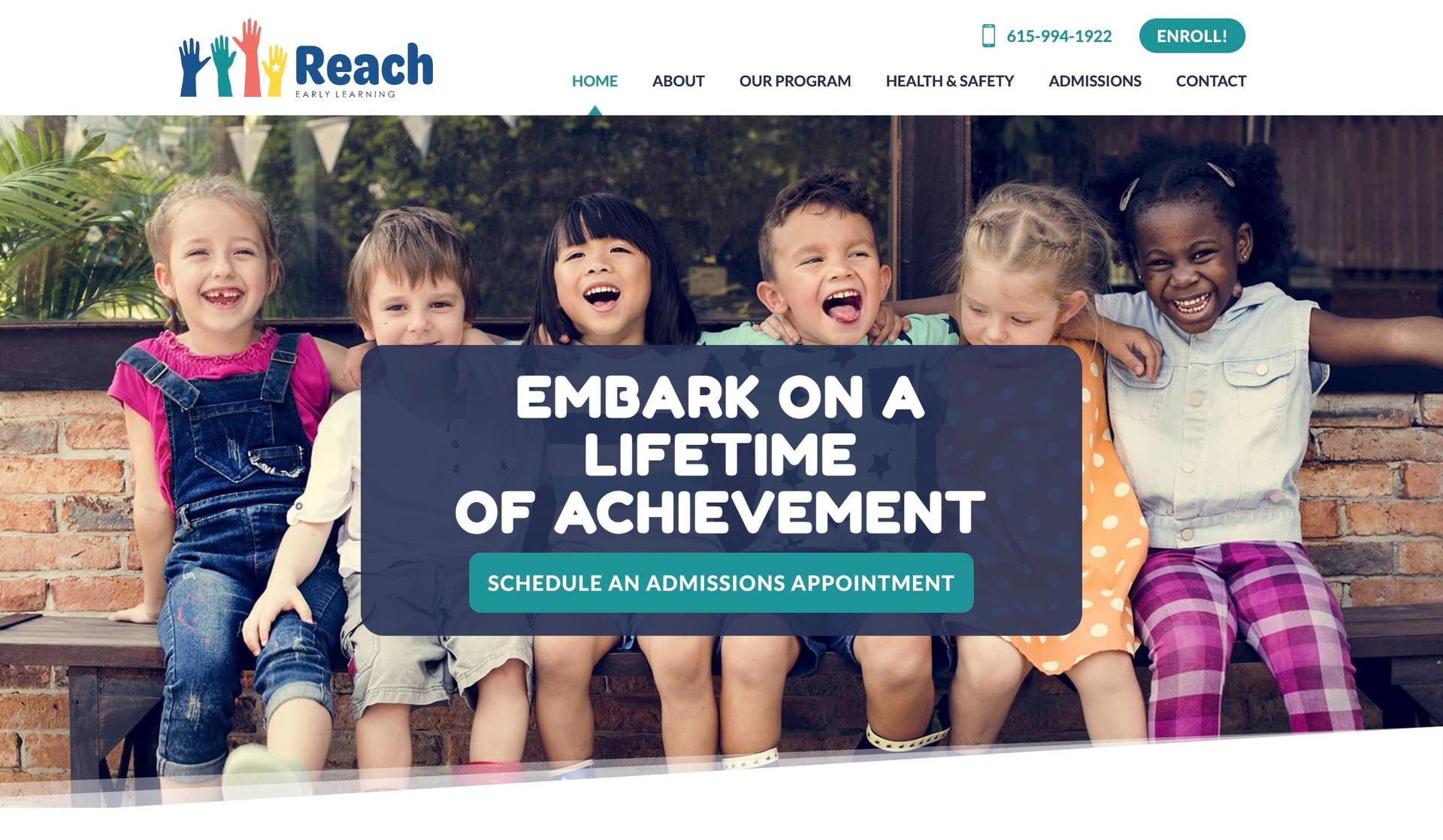 Reach Early Learning-school website designs