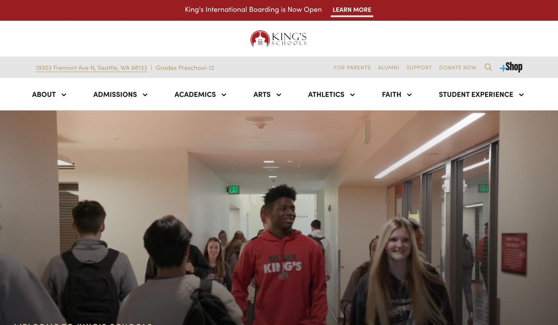 King's Schools-school website designs