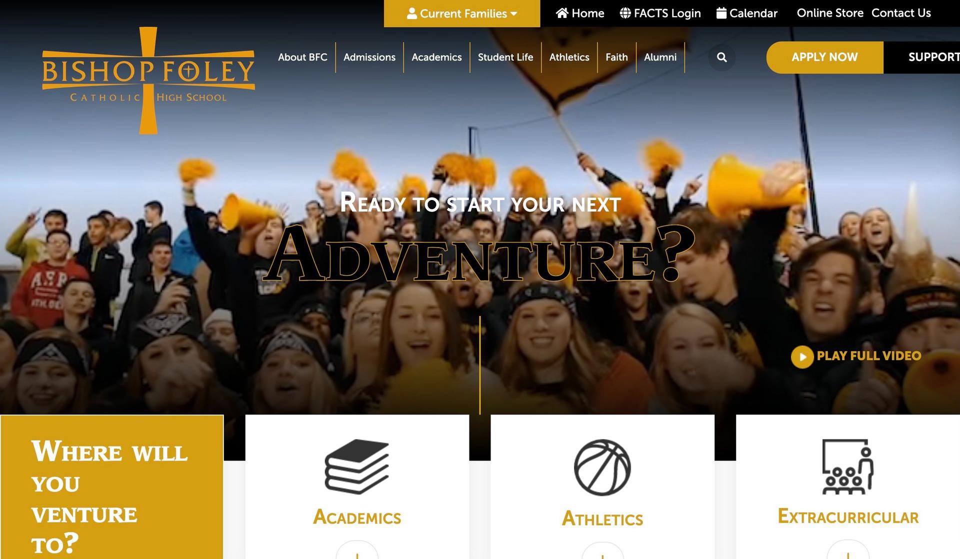 Bishop Foley Catholic High School-school website designs