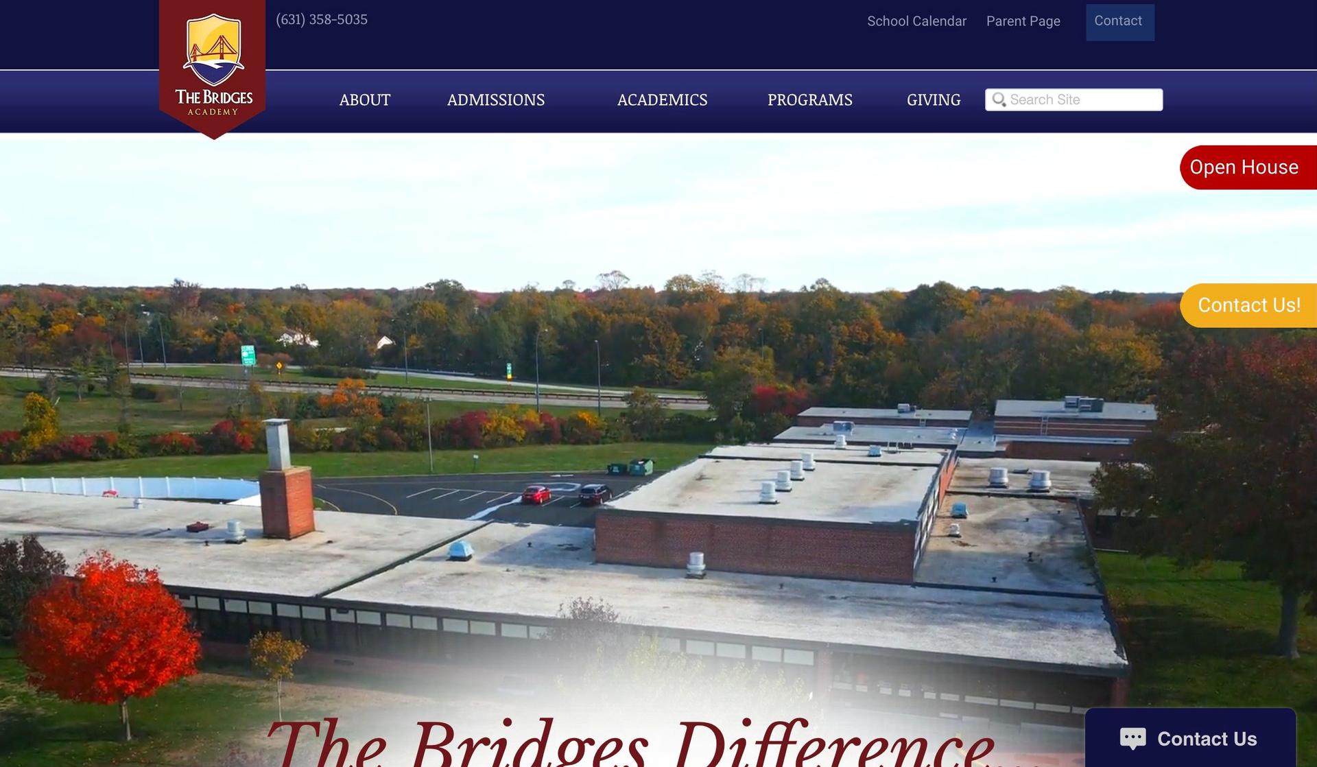 The Bridges Academy-school website designs