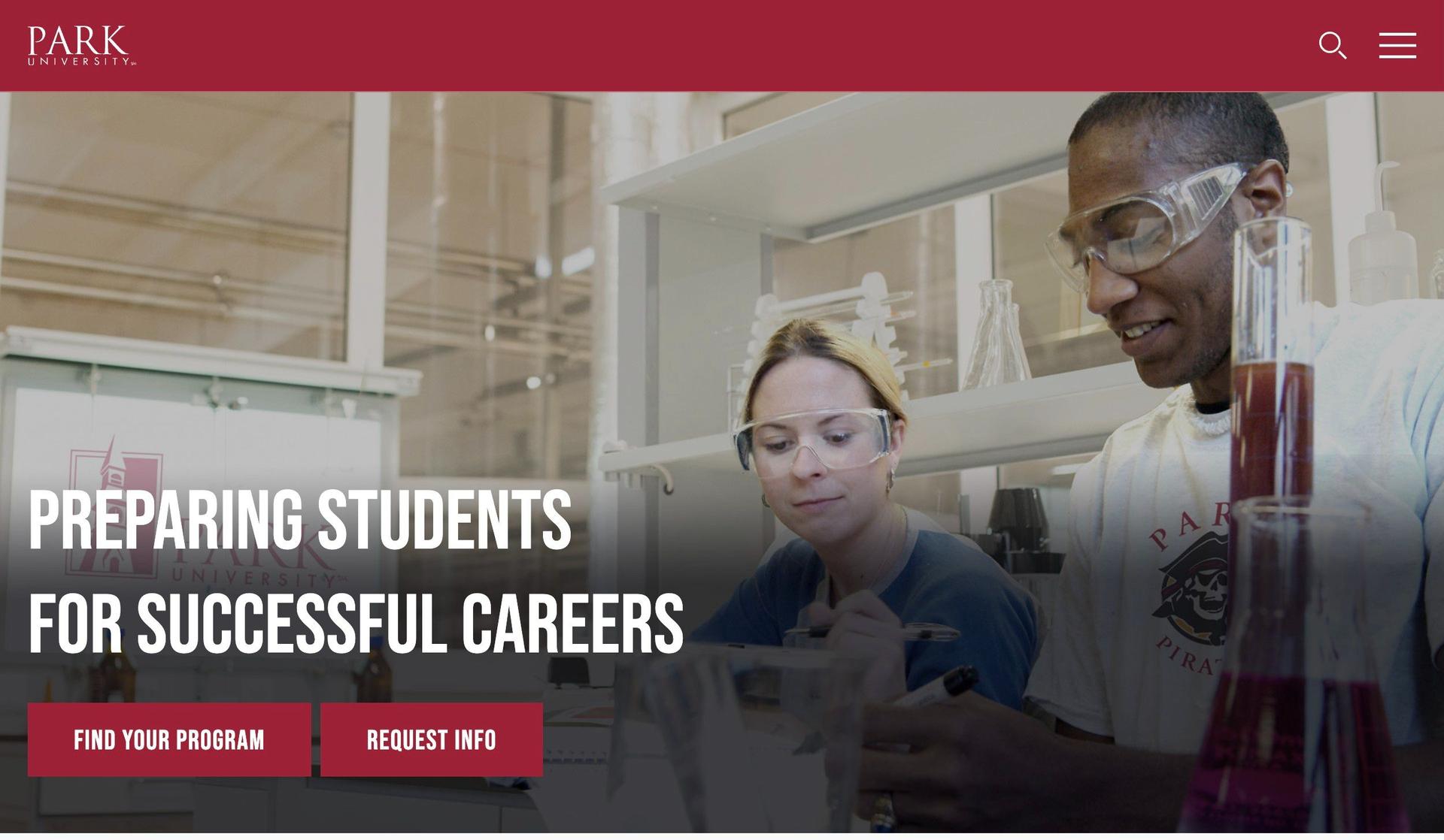 Park University-school website designs